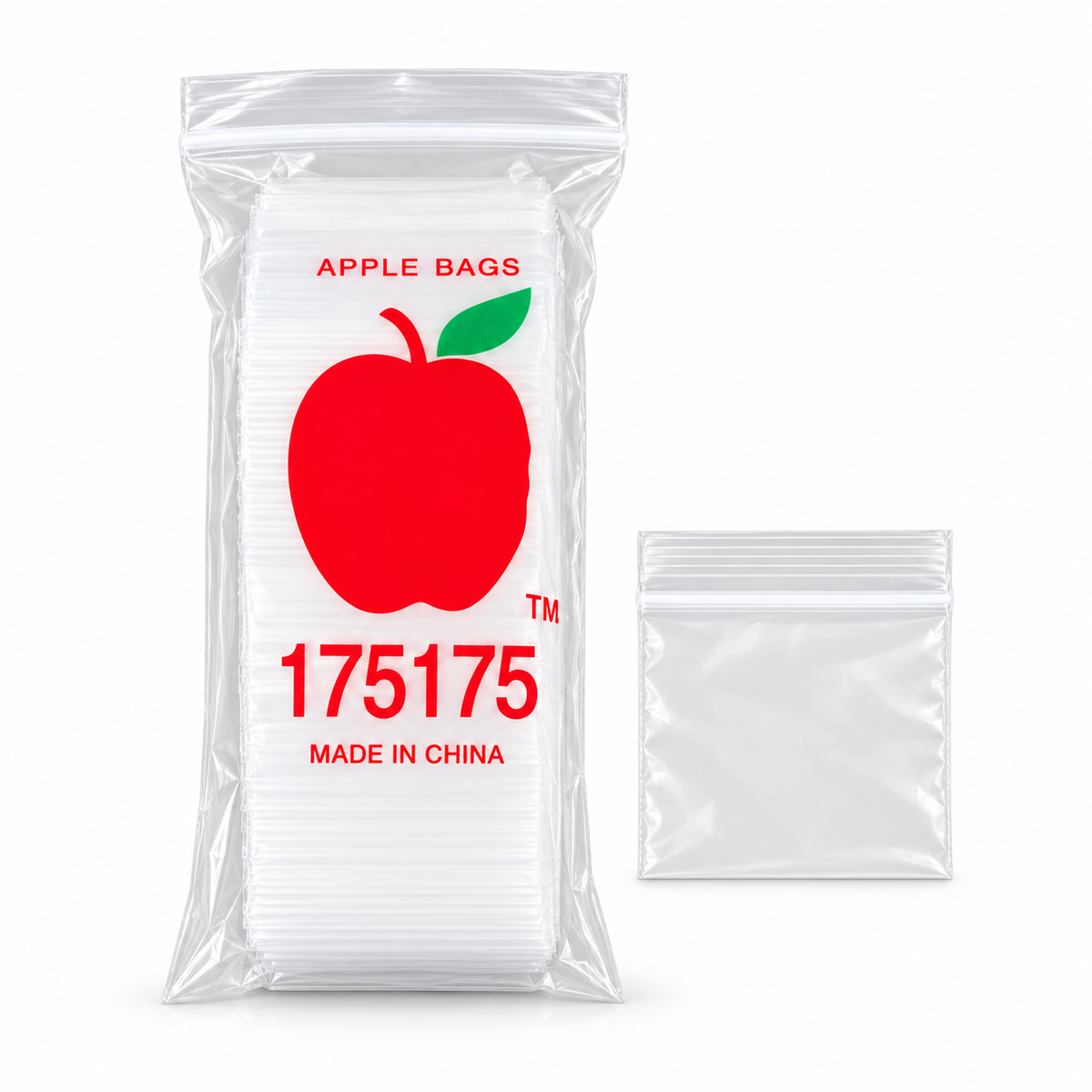 Apple 175175 Clear Plastic Ziplock Baggies (1,000 Bags)