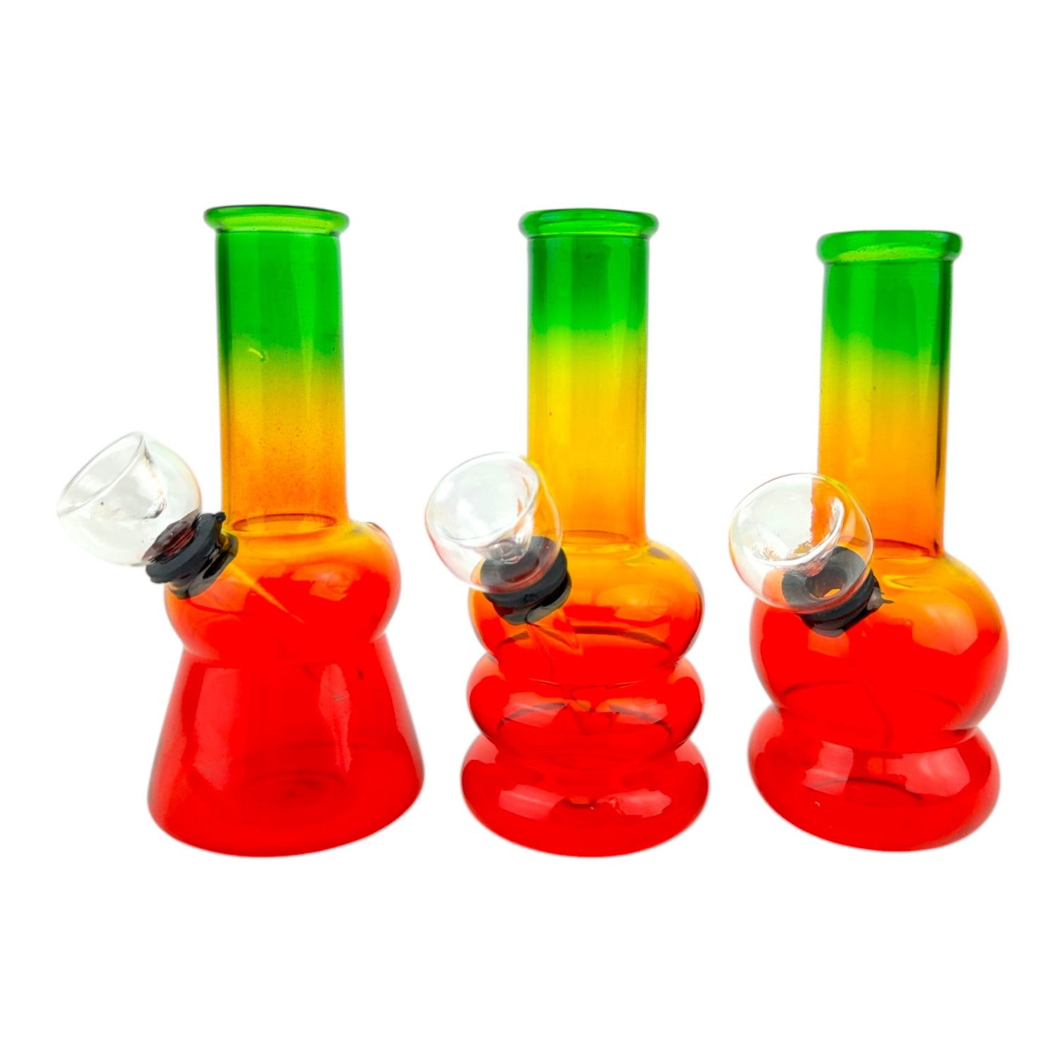 5” Rasta Glass Water Pipe (Assorted Styles)