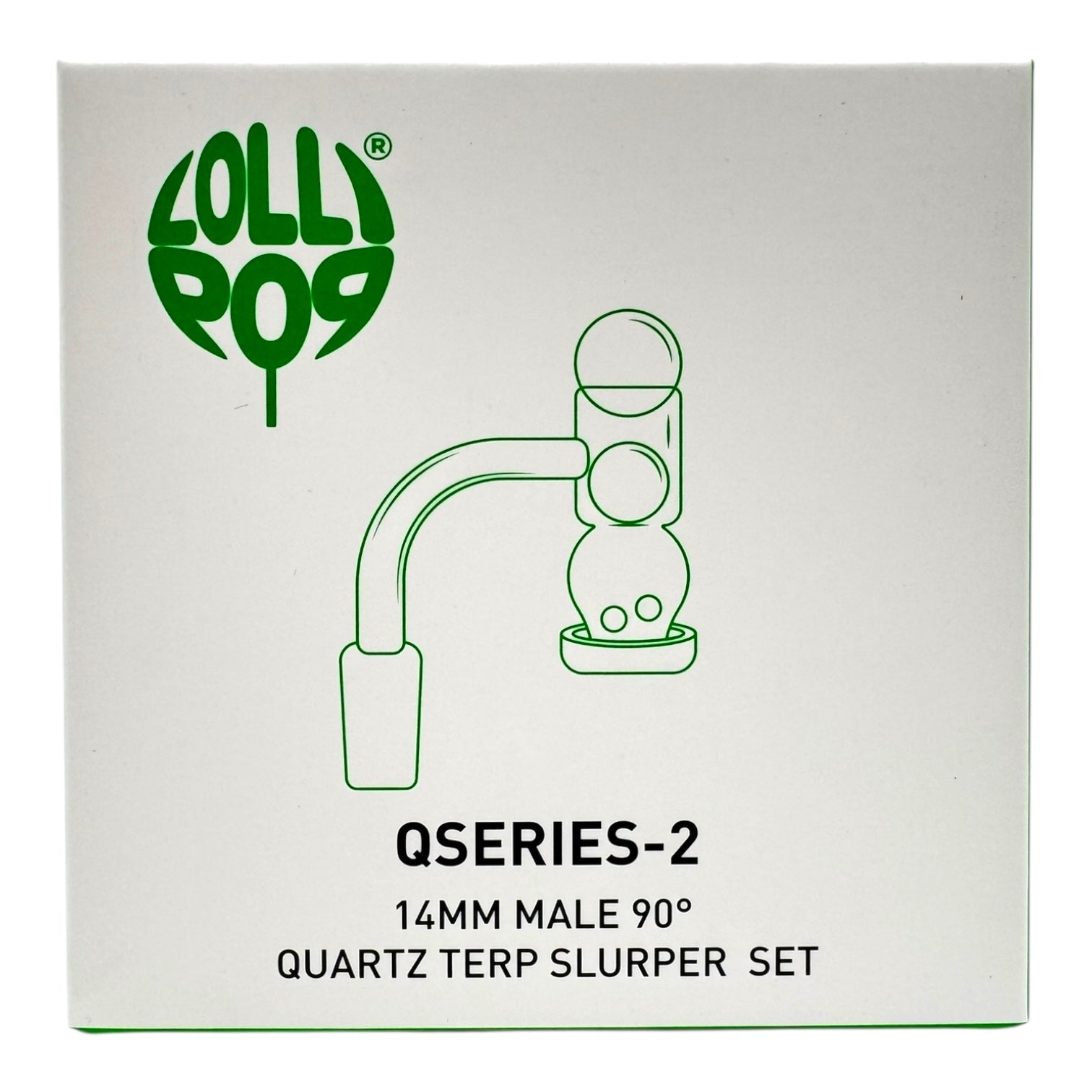 Lollipop QSeries-2 | 14mm Male 90° | Fully Welded Quartz Banger Set - QZ 102