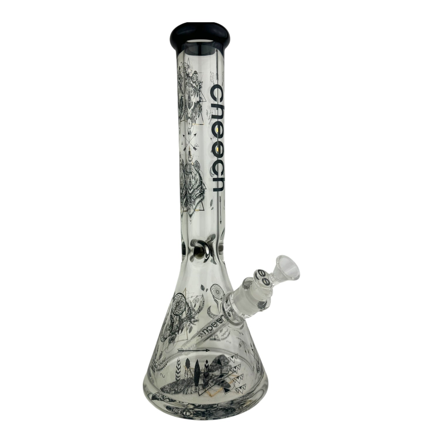 16" CHEECH Sketch Art Beaker Glass Water Pipe 'CH-49'