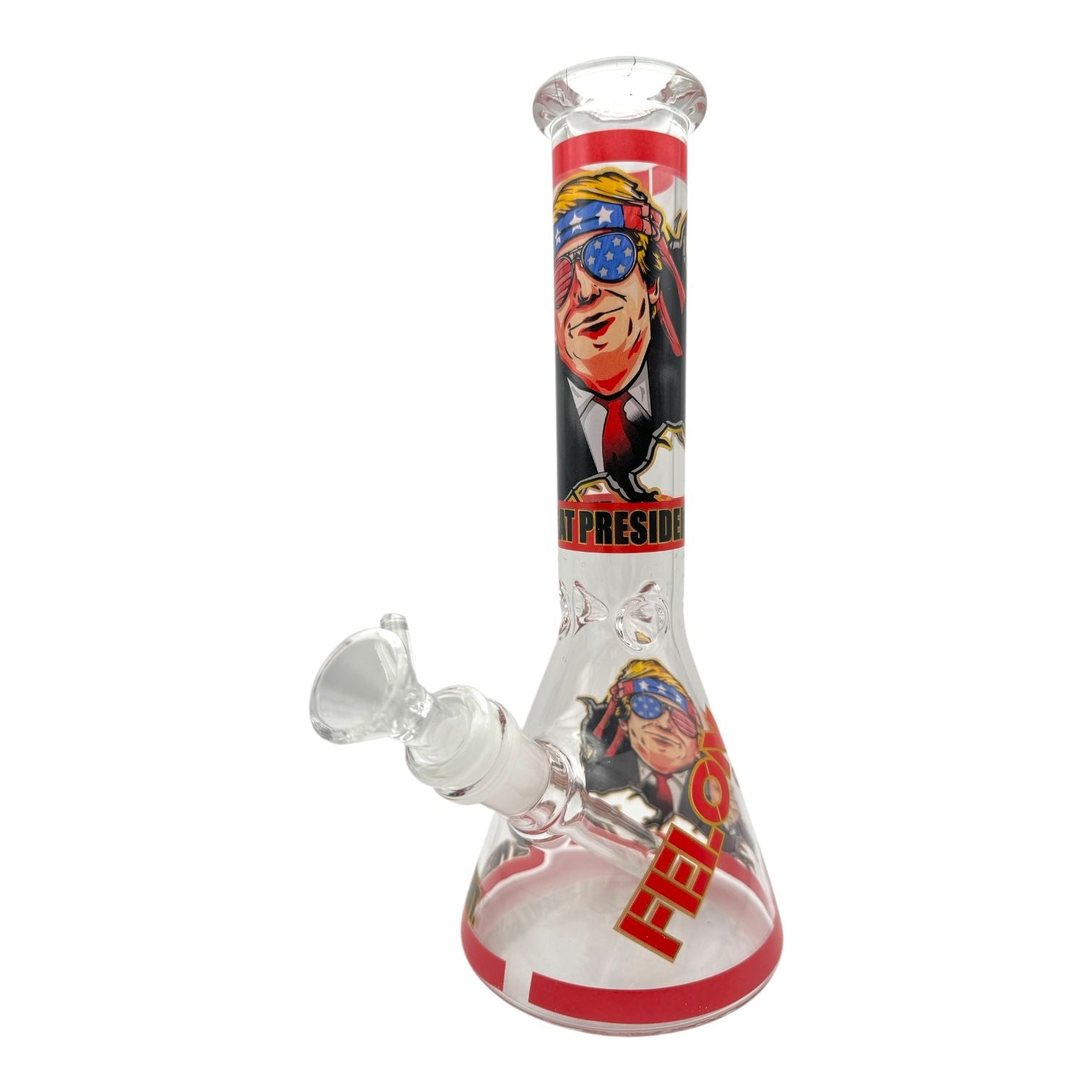 10" Trump Beaker Glass Water Pipe