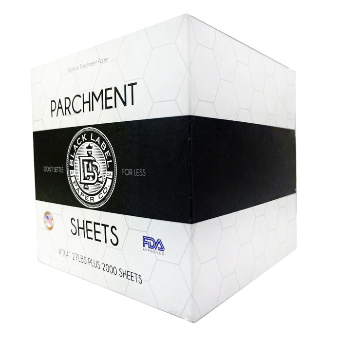 Black Label Parchment Paper 4X4 27 Lb Plus 2000 Sheets