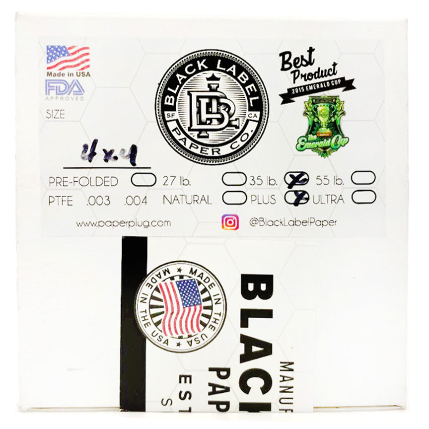 Black Label Parchment Paper Ultra 4X4 55 Lb Plus 1000 Sheets