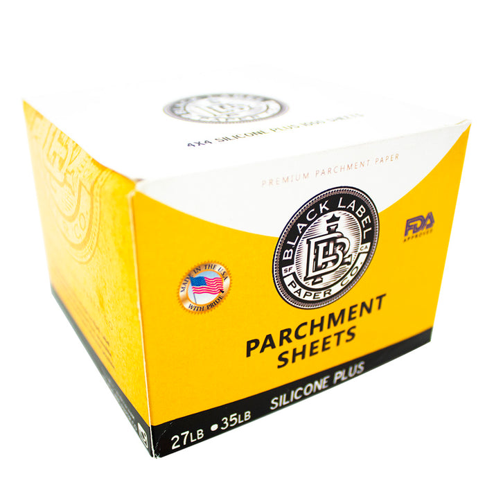 Black Label Parchment Sheets 4X4 (27/35 Lb Silicon Plus) - 1000 Sheets
