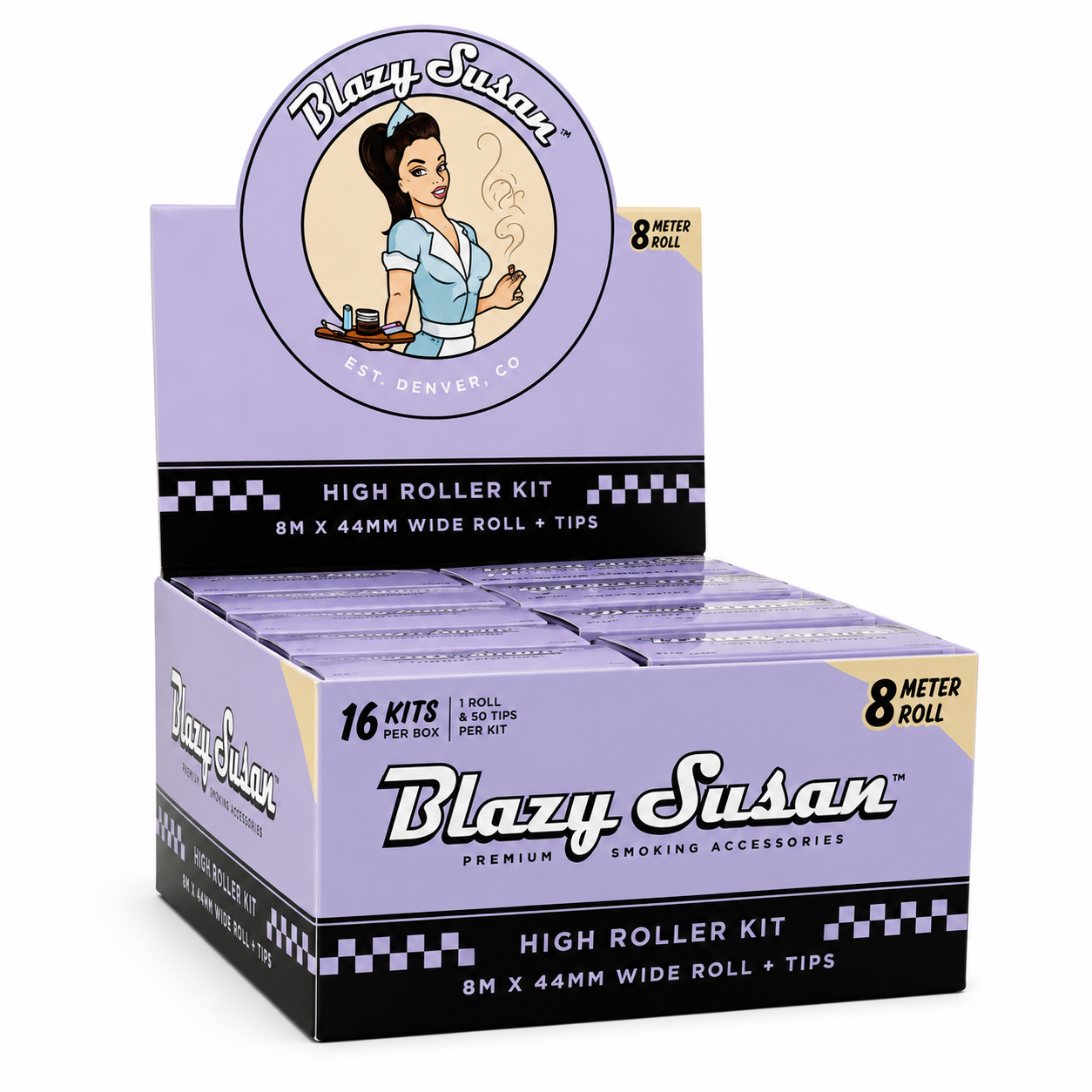 Blazy Susan High Roller Kit 8Mx44MM 1 Roll & 50 Tips Per Kit | 16Kits Per Box