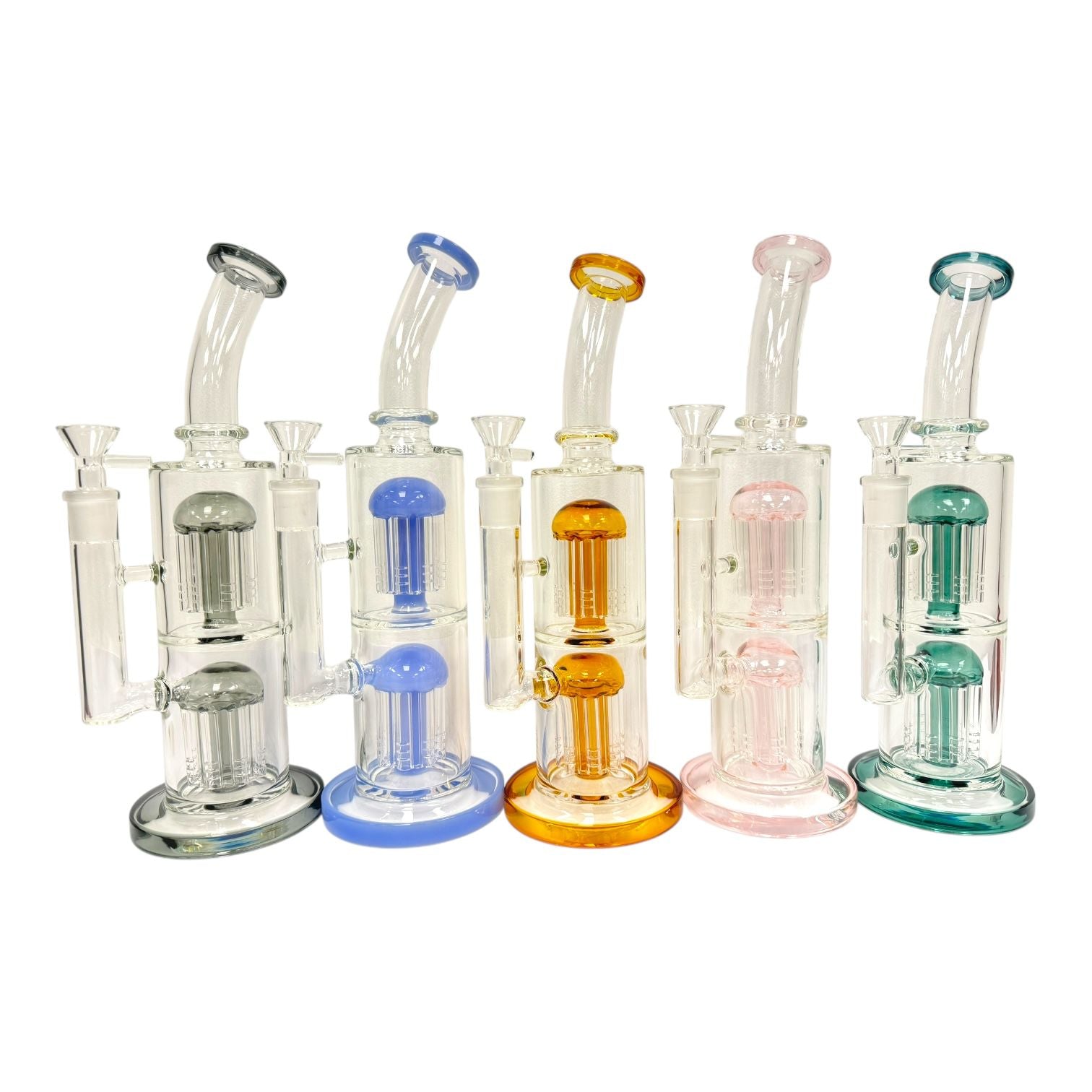 12" Tree Perc Glass Water Pipe