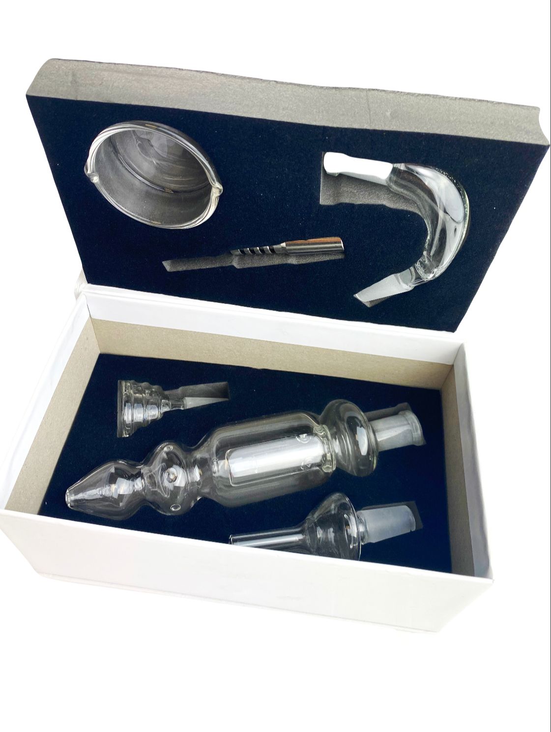 2 in 1 Generic Nectar Collector Quartz and Titanium tip White Box-Wholesale Price