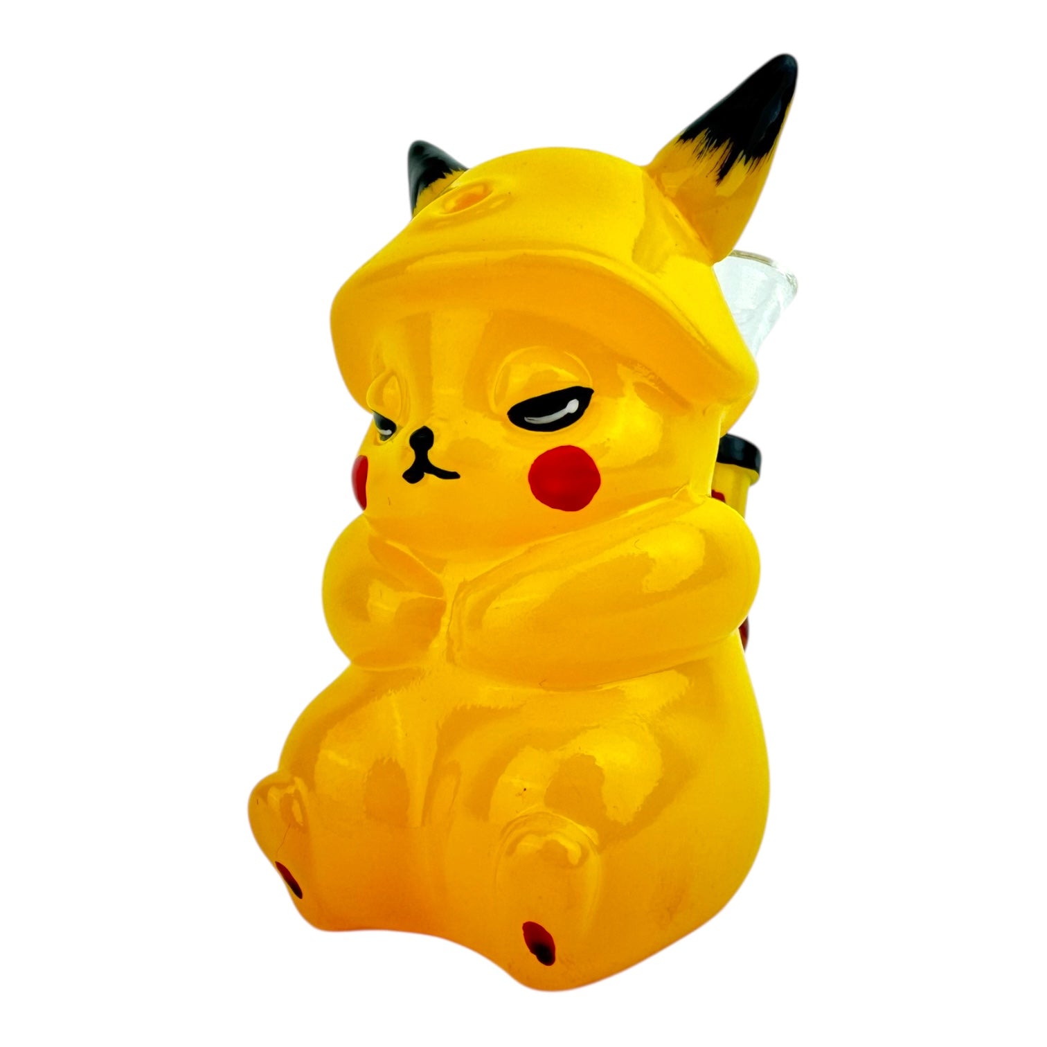 4” Yellow Pika Glass Water Pipe
