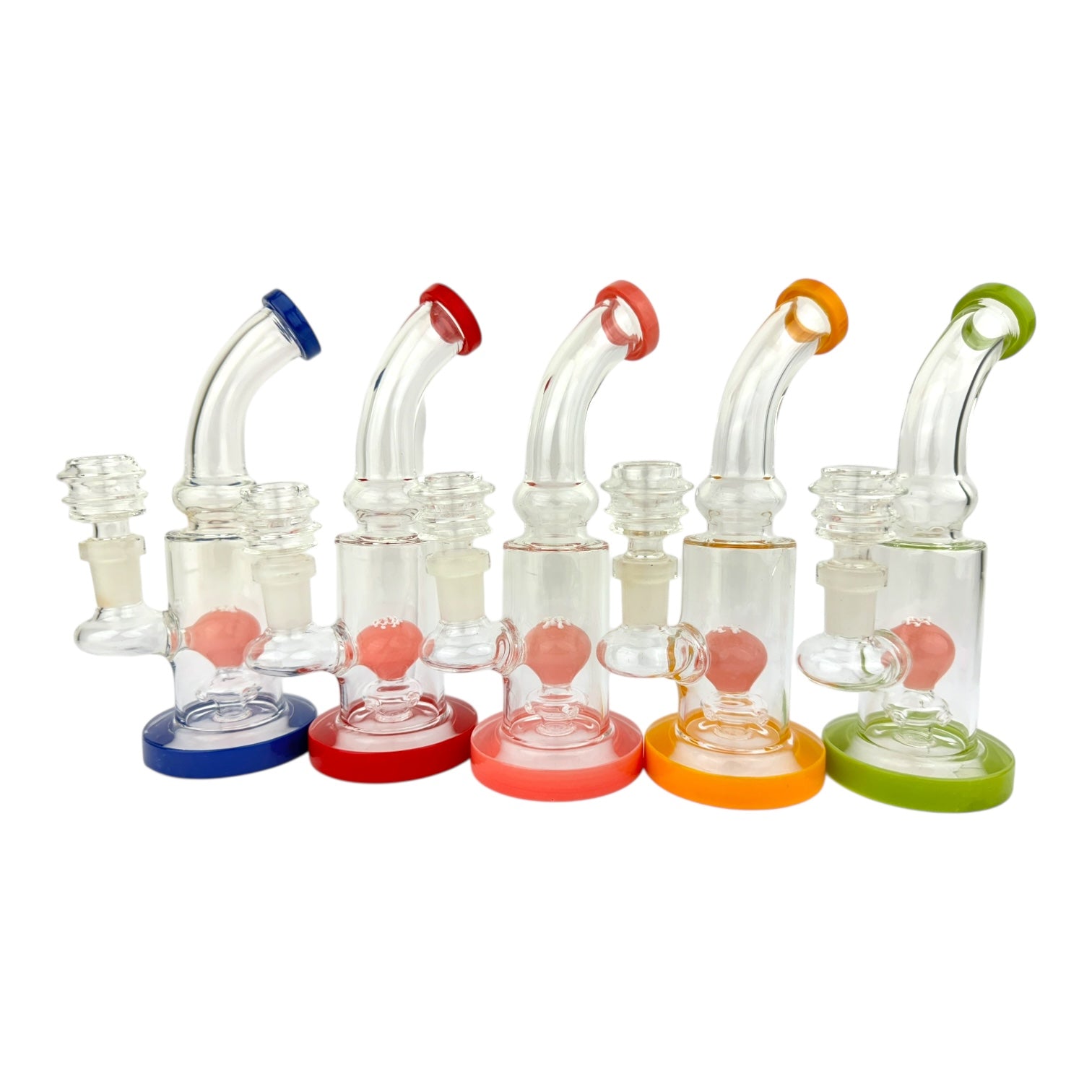 6.5” Decal Stacked Bent Neck Beaker