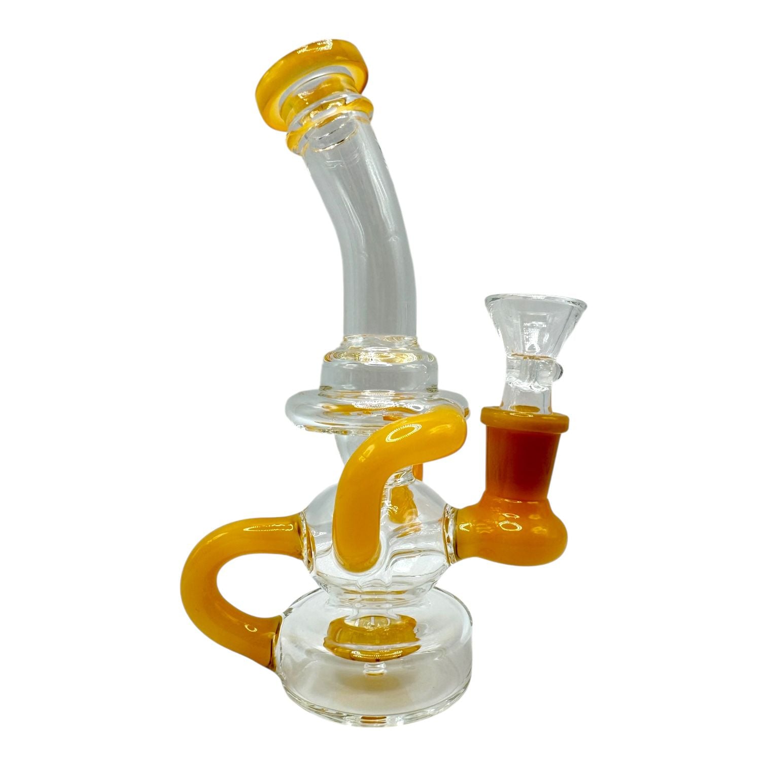 6" Color Bent Neck Recycler Water Pipe