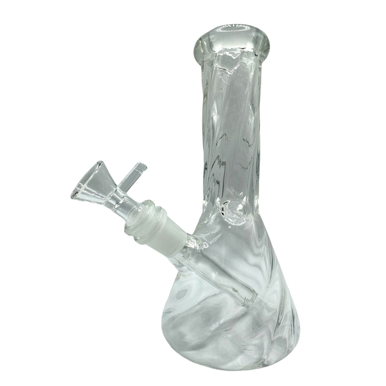 8" Clear Twist Ribbed Beaker