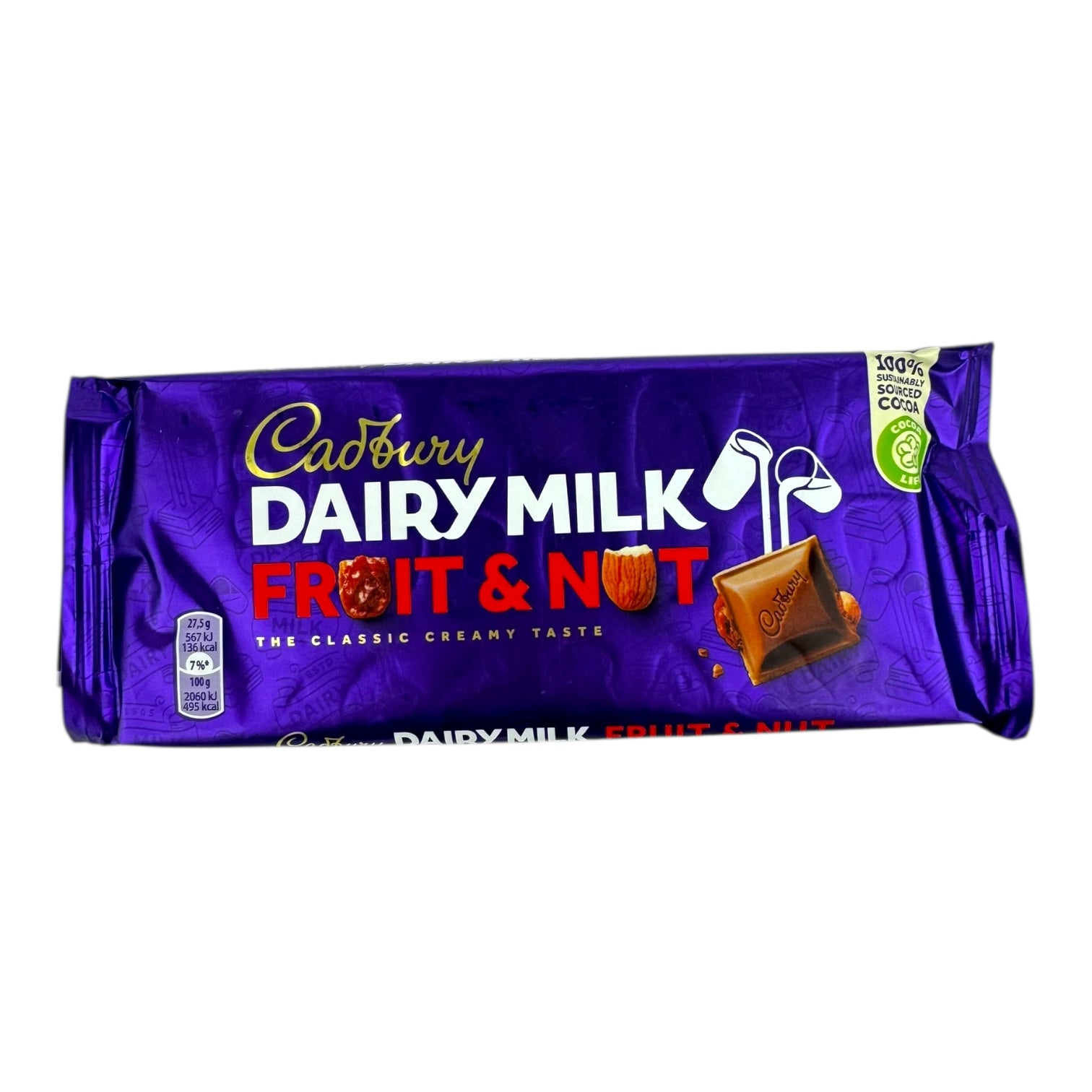 Cadbury Dairy Milk Fruit & Nut 110g Bars