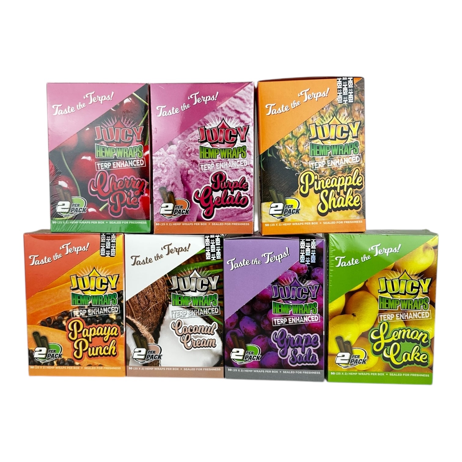 Buy JUICY TERP ENHANCED FLAVORED HEMP WRAPS 2/PK - 25CT DISPLAY!