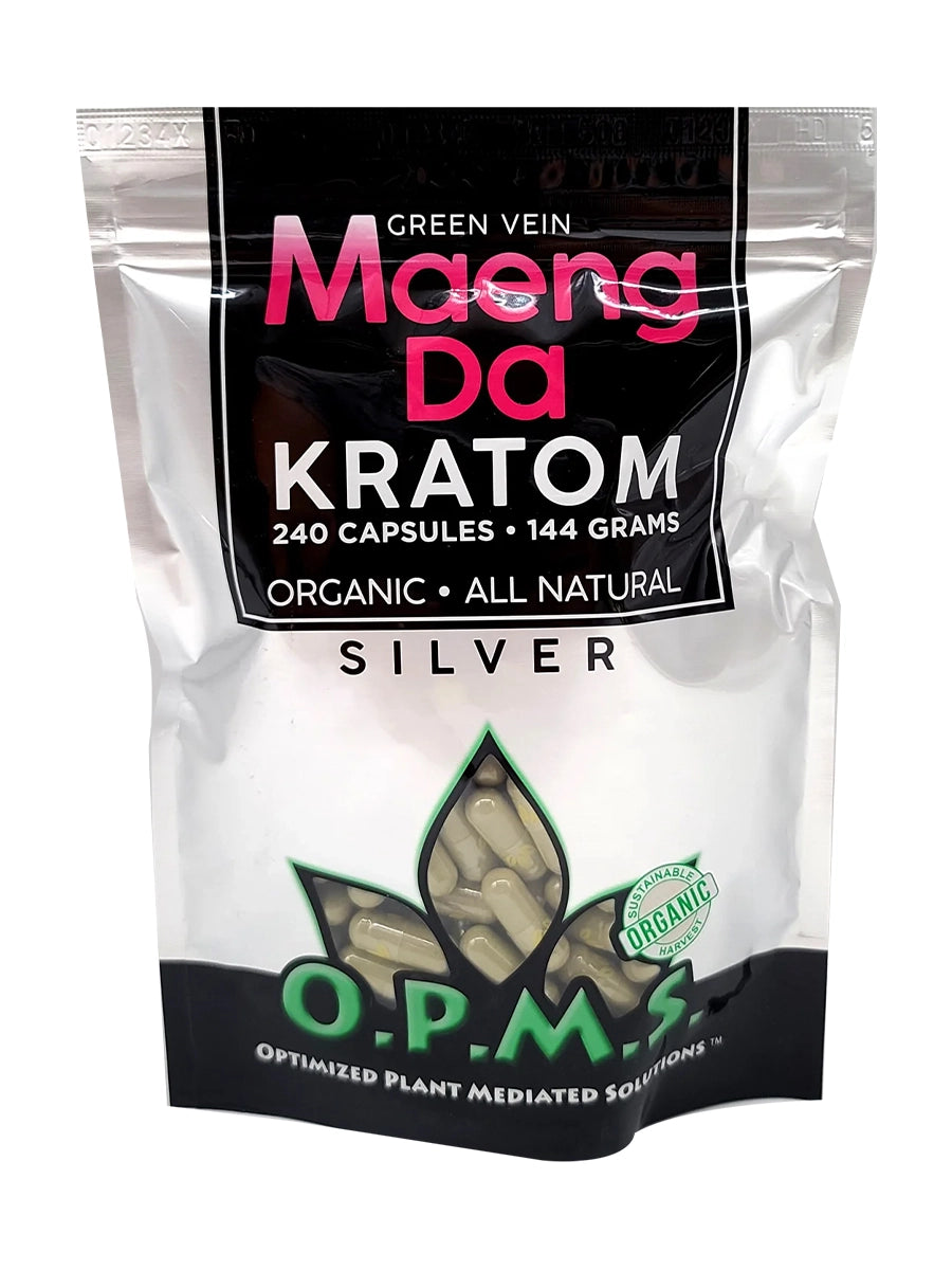 OPMS Kratom Silver Capsules 240 Count