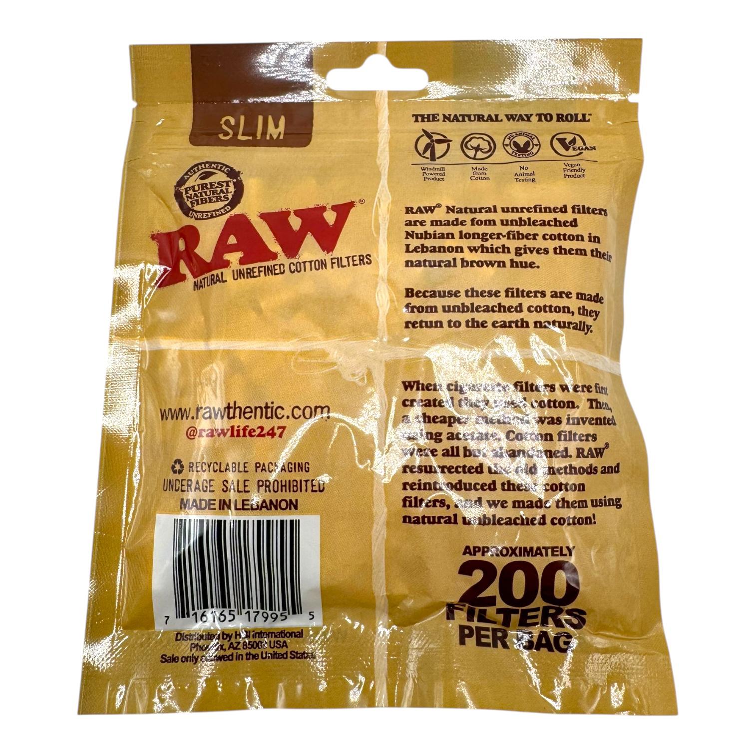 Raw Slim Natural Unrefined Cotton