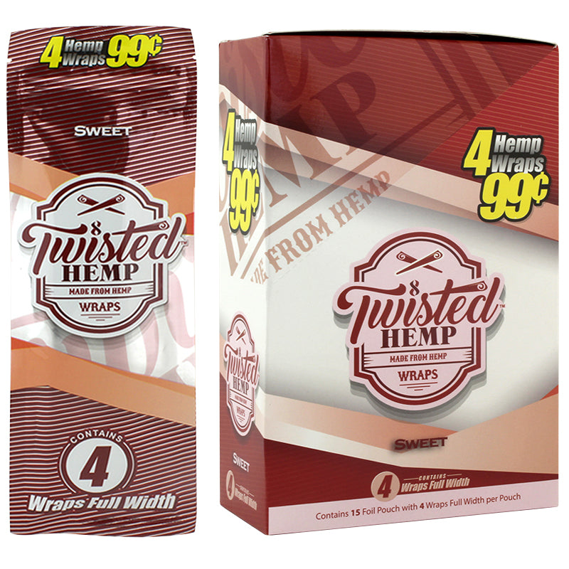 Buy Twisted Hemp - Plain Jane 4pk | 15 per Display in Bulk