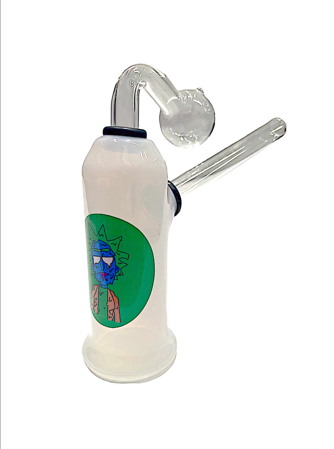 Colored Glass Bell Shape Medium 38x4 OB Water Pipe - Assorted Stickers