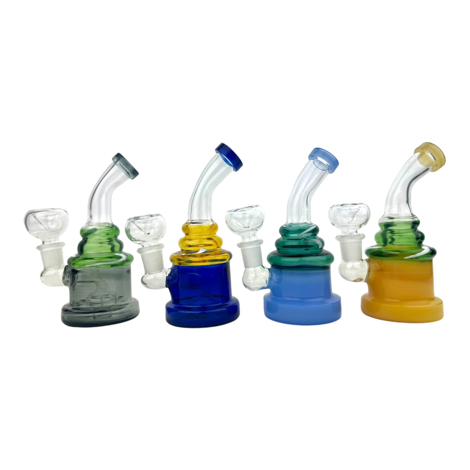 5" Mini Cup Cake Glass Water Pipe (Assorted Colors)