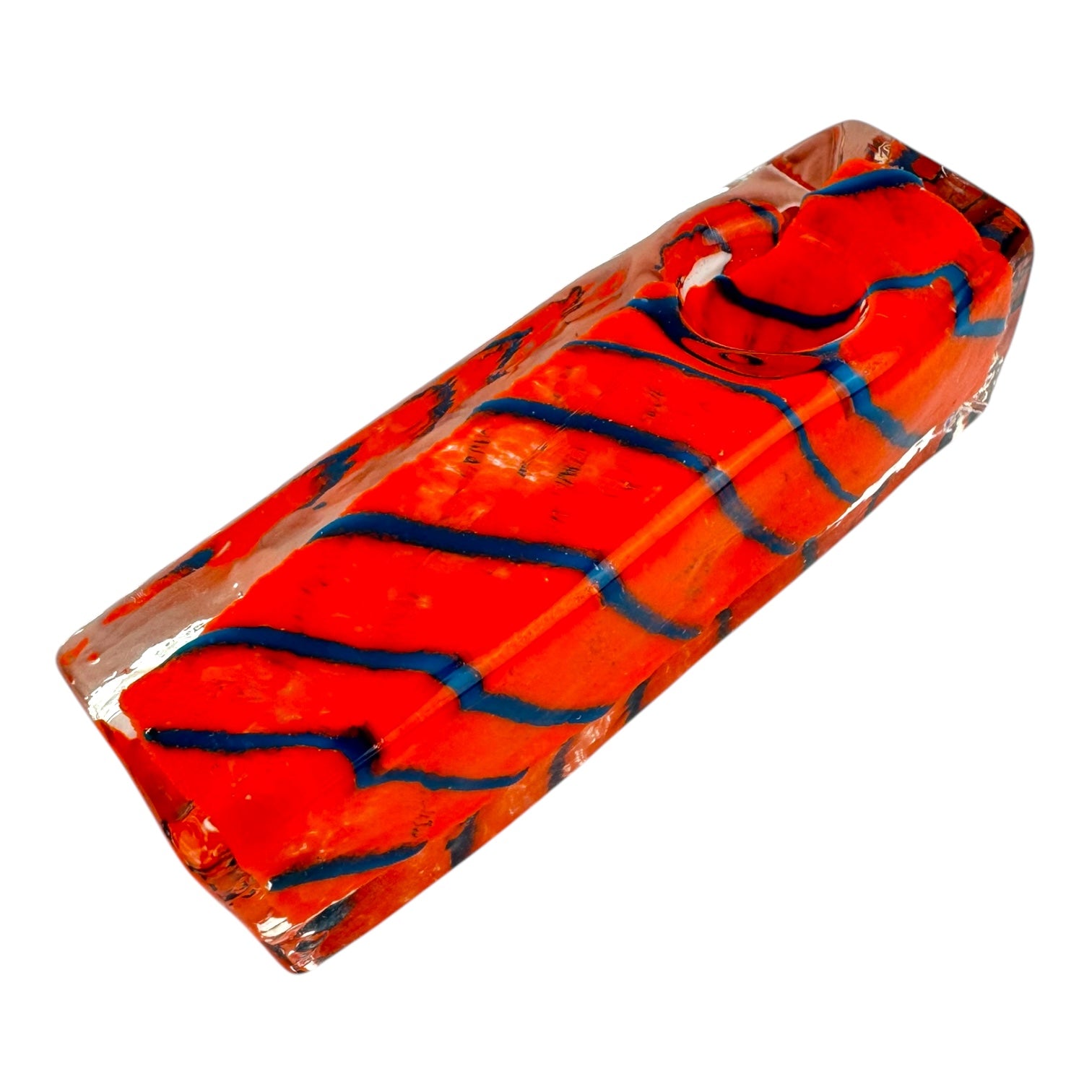 3.5" Rectangle Glass Hand Pipe (Assorted Colors)