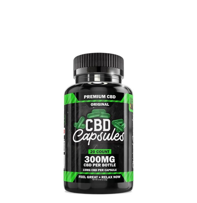 Hemp Bombs - CBD Capsules 20-count (15mg Per Caps) Single Pack 300mg Per Pack Orignal (6 per Di...
