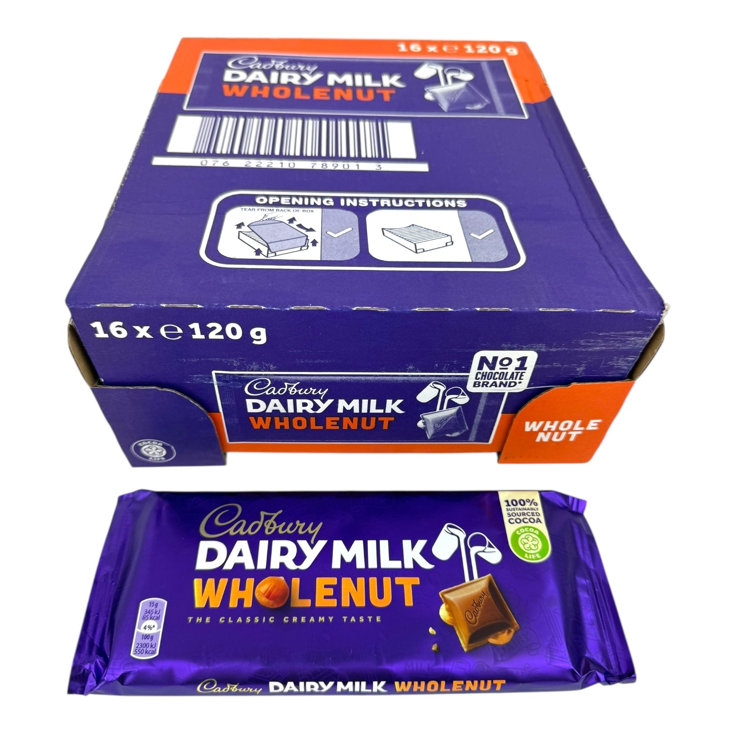 Cadbury Dairy Milk Wholenut 120g Bars