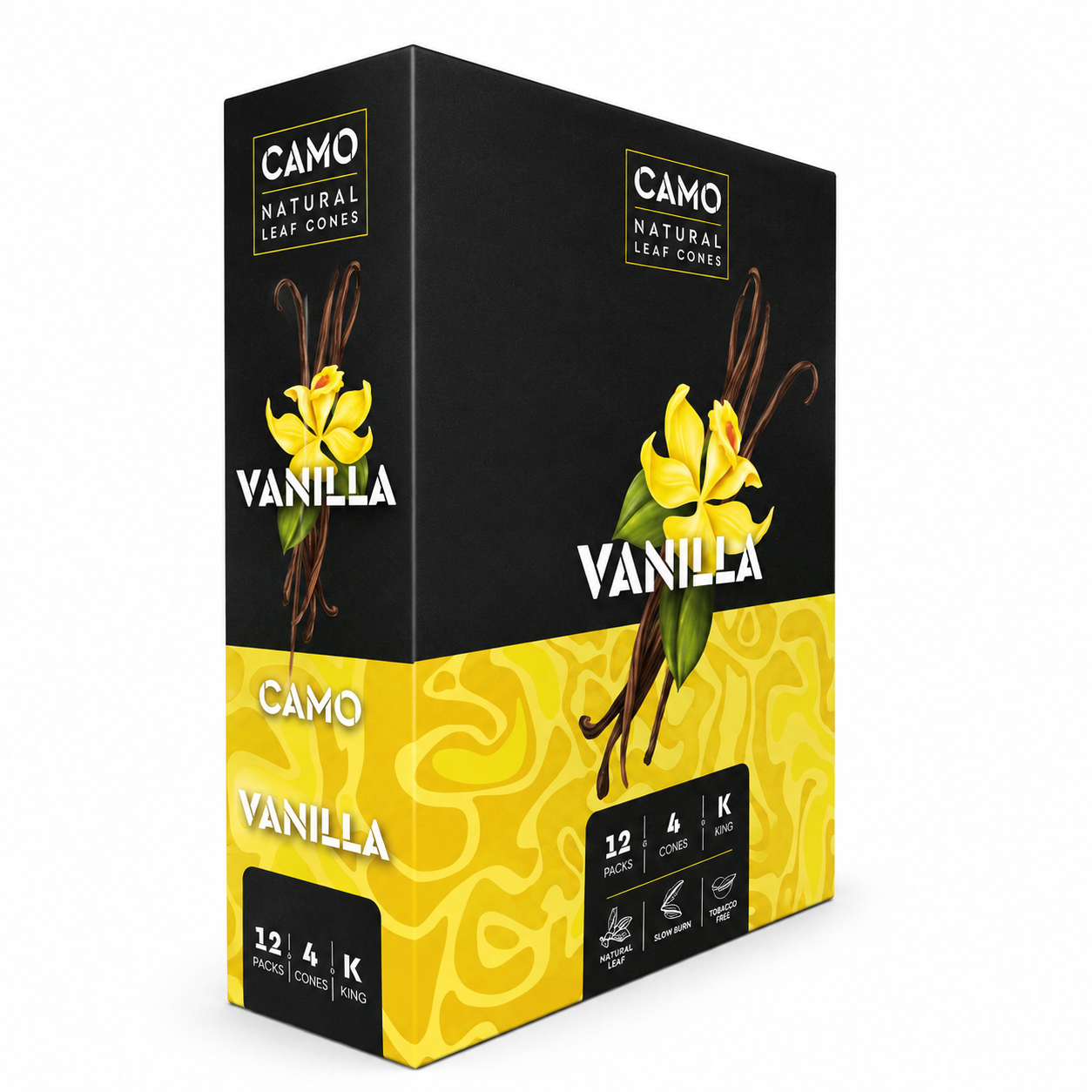 Camo Natural Leaf Cones I 4 Cones/Pk I 12 Pks/Dis