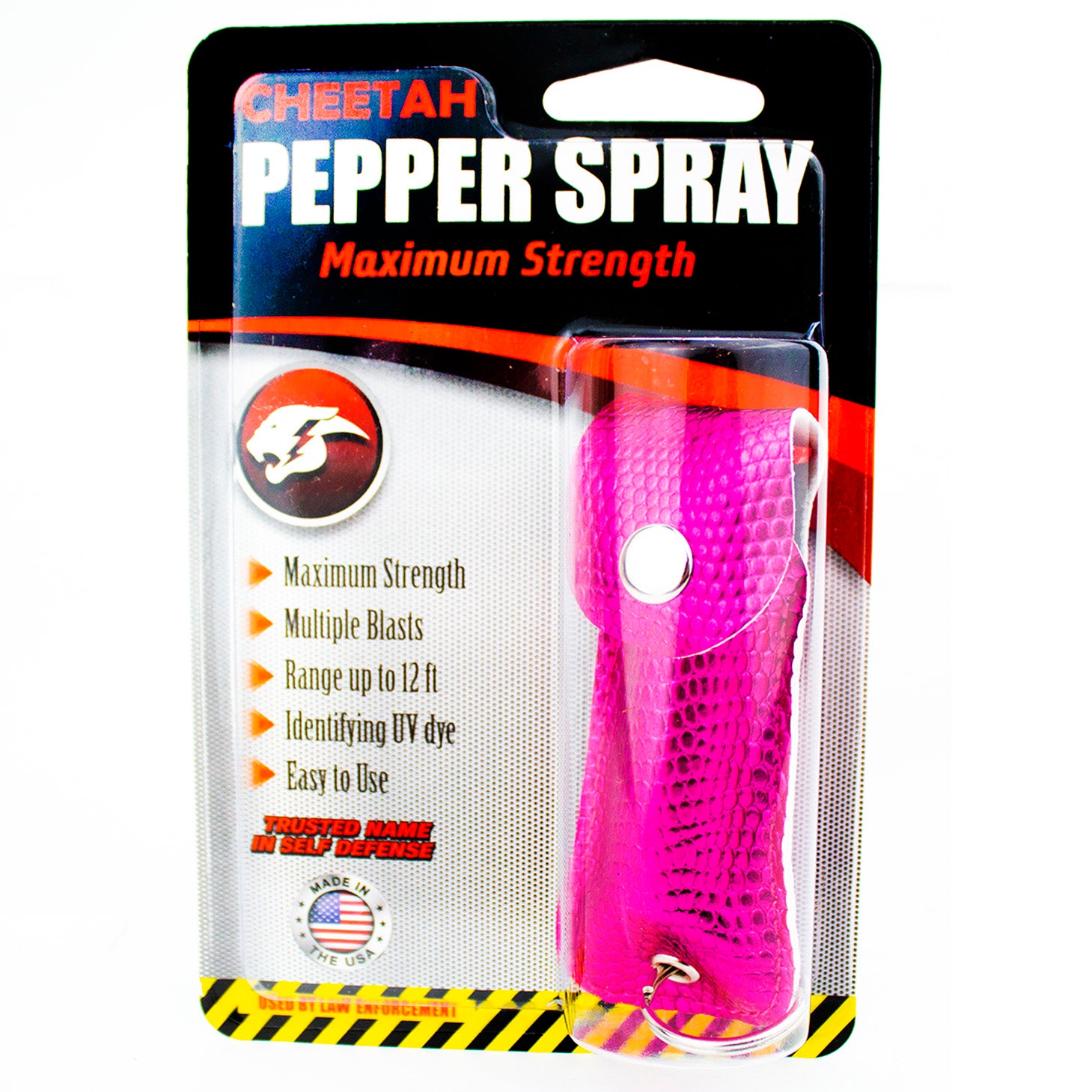 Cheetah Pepper Spray Maximum Strength w/Key-Chain Case Self Defense