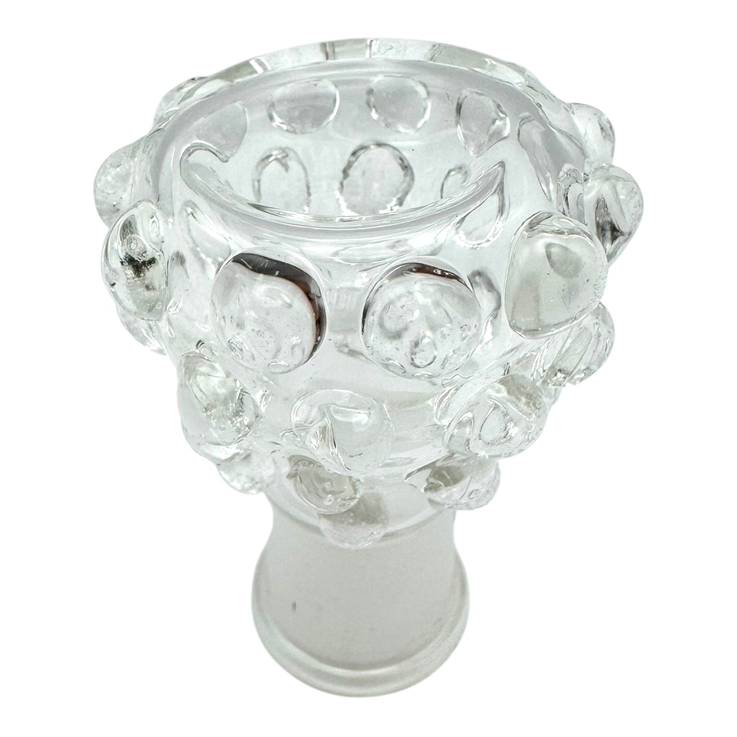 Clear Bubble Glass Bowl w/ Clear Marbles 18mm Female "12-2567"