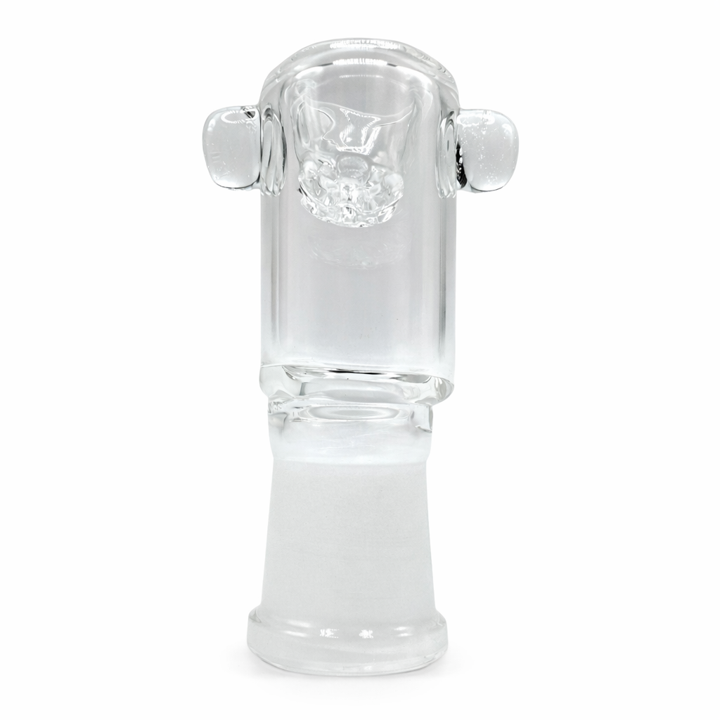 Clear Glass Bowl Showehead w/ Handles 18mm Female "12-1718"