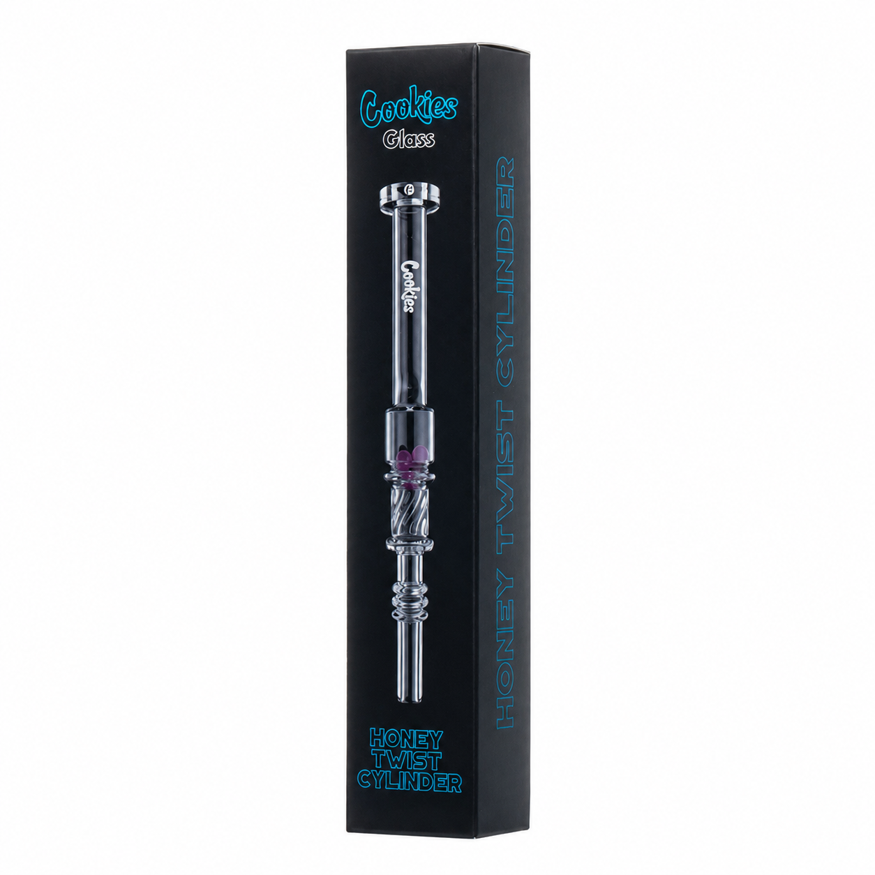 Cookies Honey Twist Cylinder Glass Straw