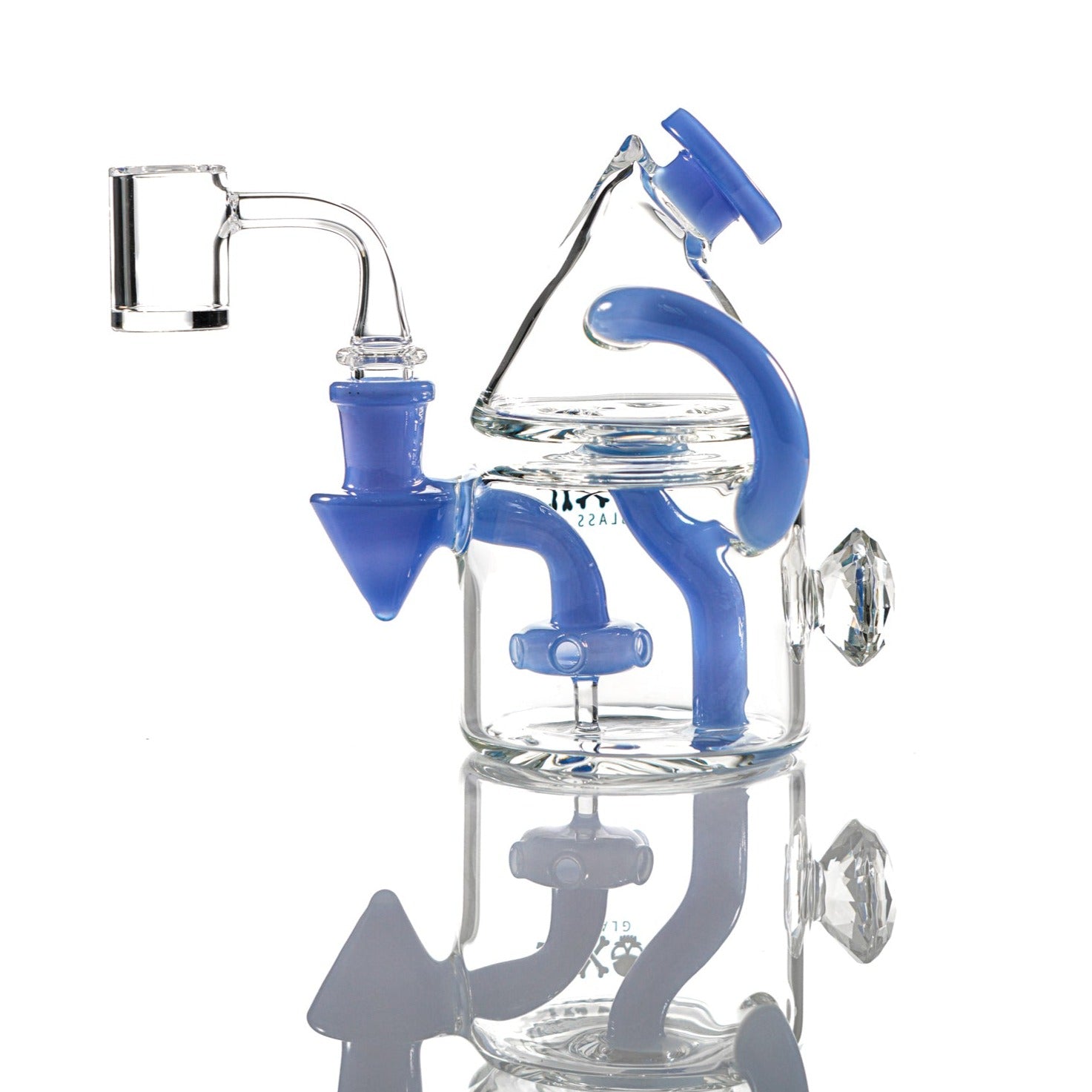 TX45 - 5.5" Toxic Glass Cone Recycler Diamond Rig
