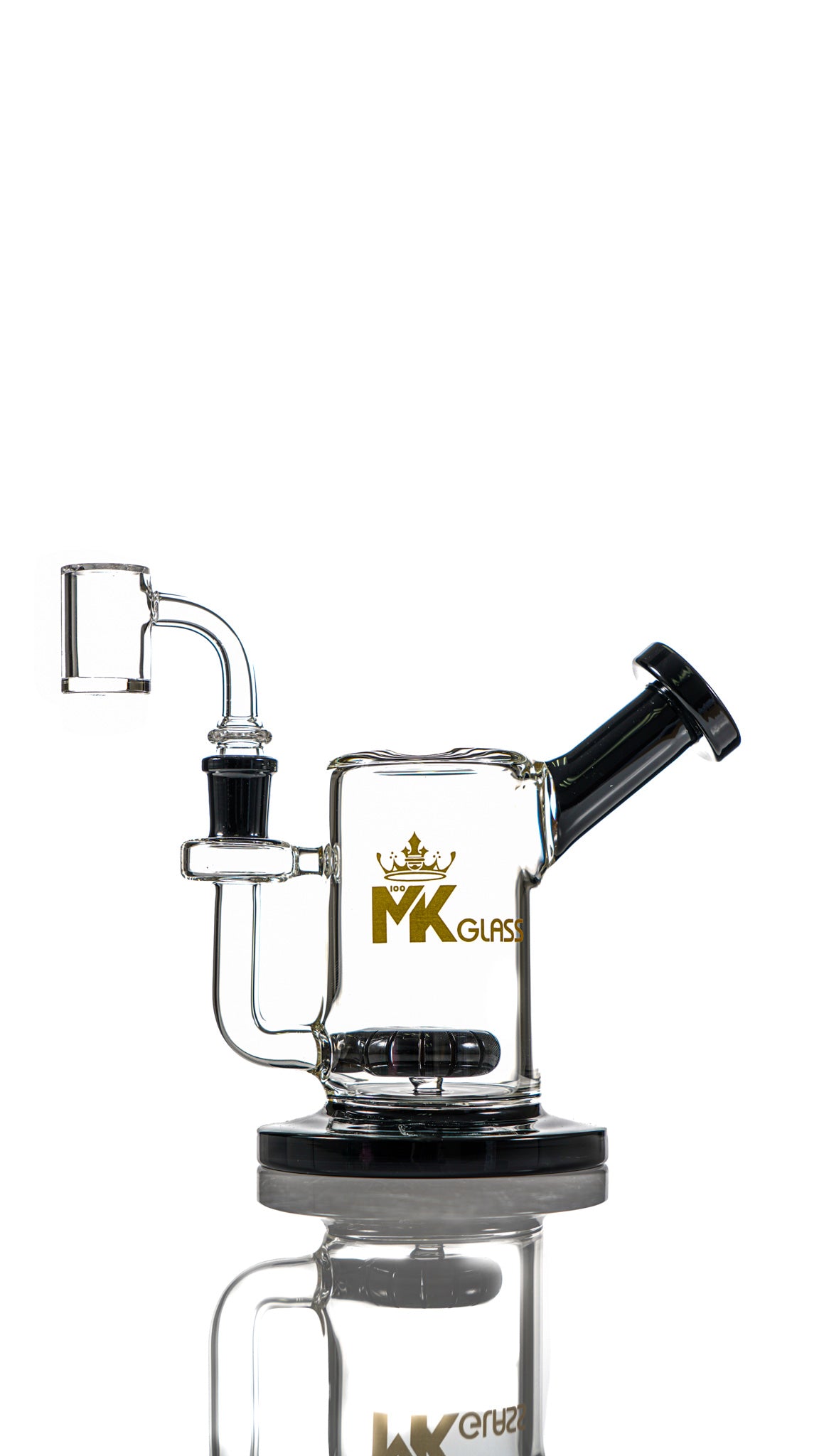 5" MK100 MK70 Mini Dab Rig Water Pipe by MK 100 Glass
