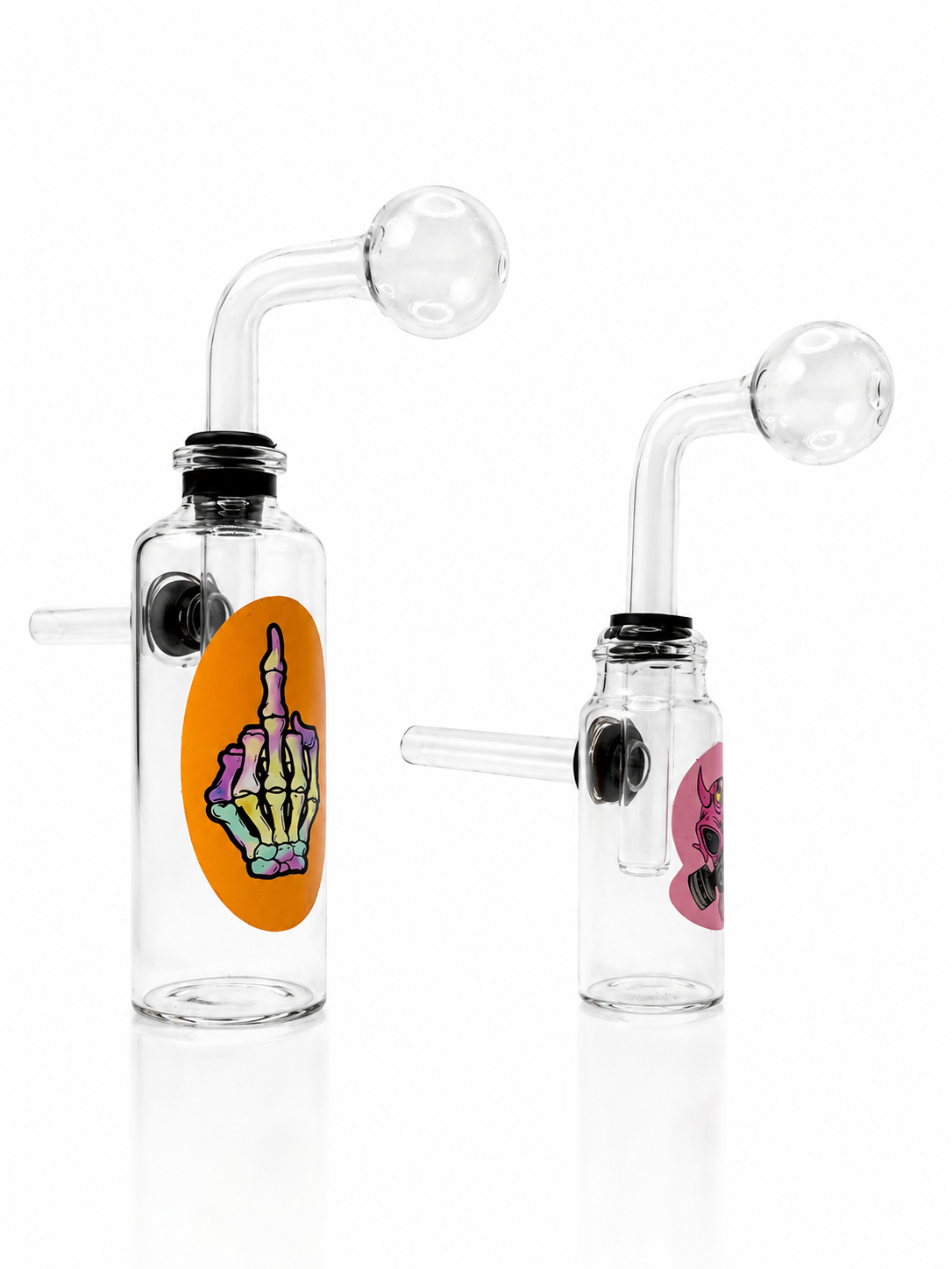 Decal Clear 3 Pc Oil Burner Water Pipe
