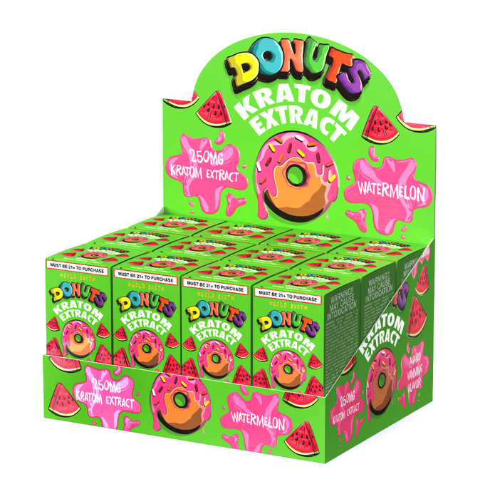 Donuts Kratom Extract Shot 30ml - Watermelon (12ct/Display)