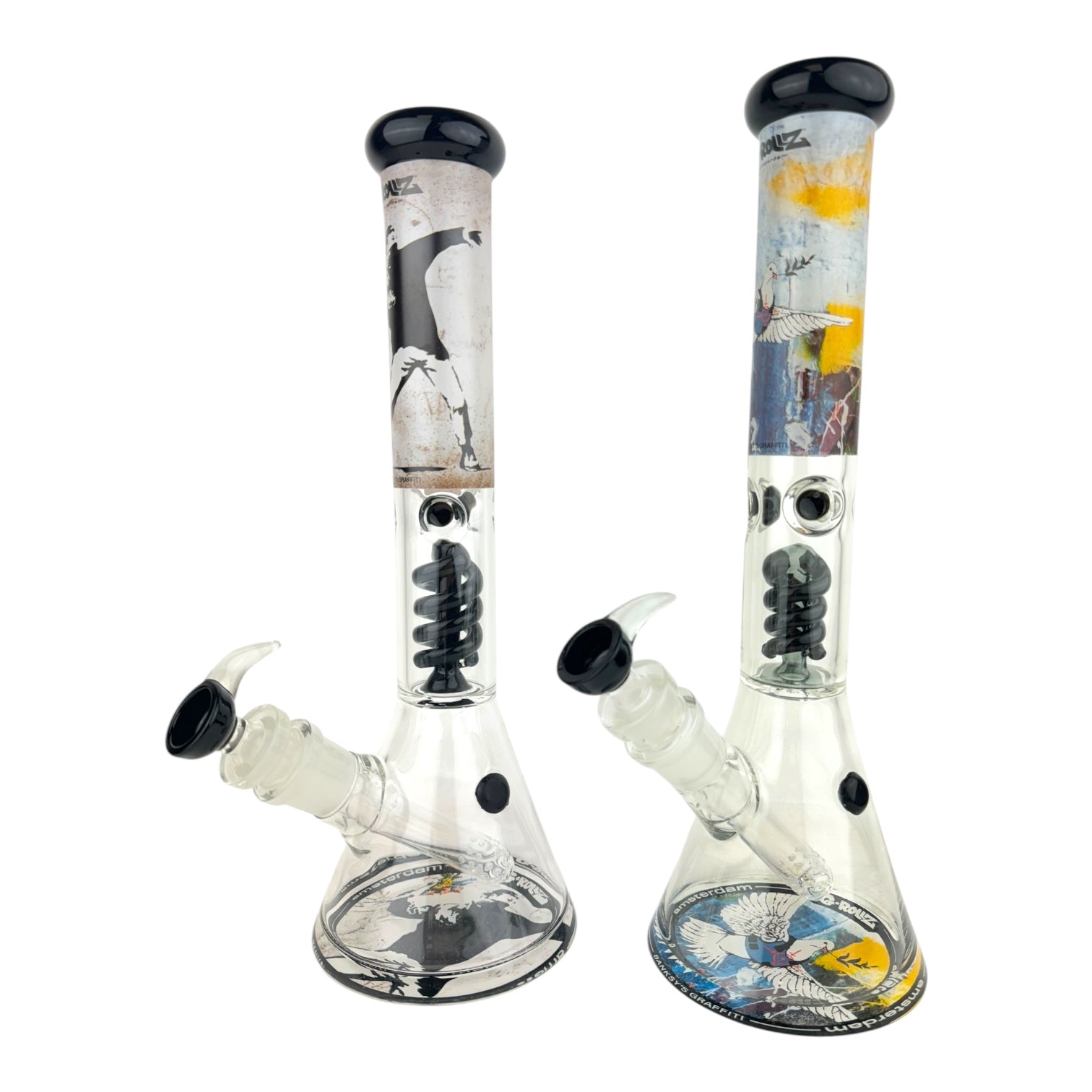 G-Rollz 18" Twist Perc Beaker Glass Water Pipe
