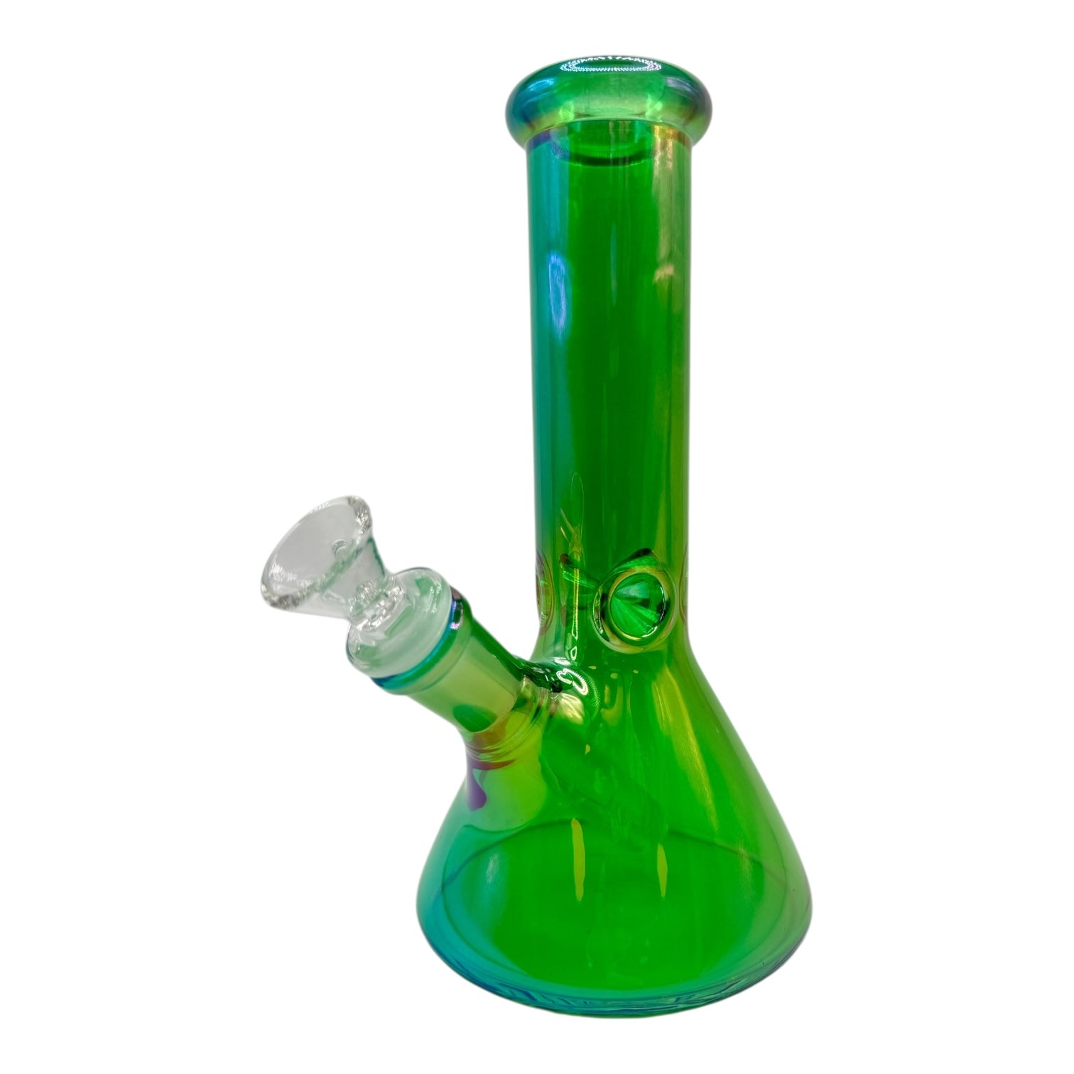 8"Color Chrome Ice Catcher Beaker Glass Water Pipe "WP-5040-12"