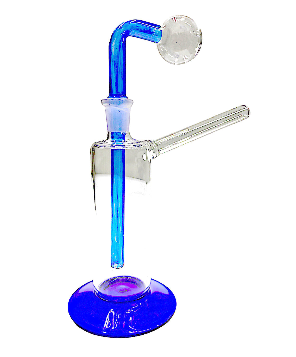 G/G 14mm Colored Base and Stem Cylinder OB Water Pipe (Assorted Colors)