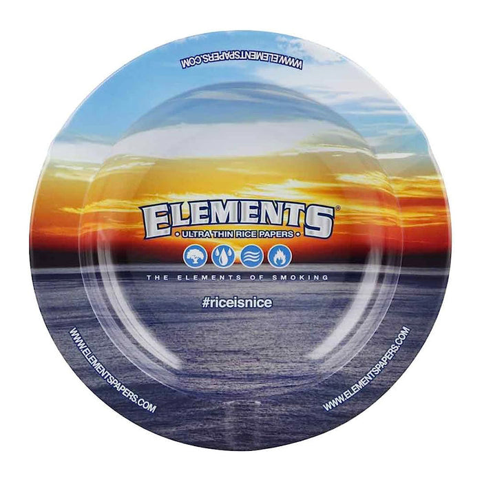 Elements 5.5" Metal Ashtray Blue