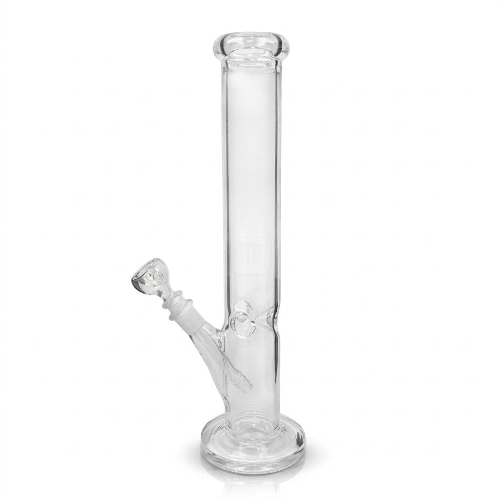 10" Clear 5mm Glass on Glass Water Pipe Straight