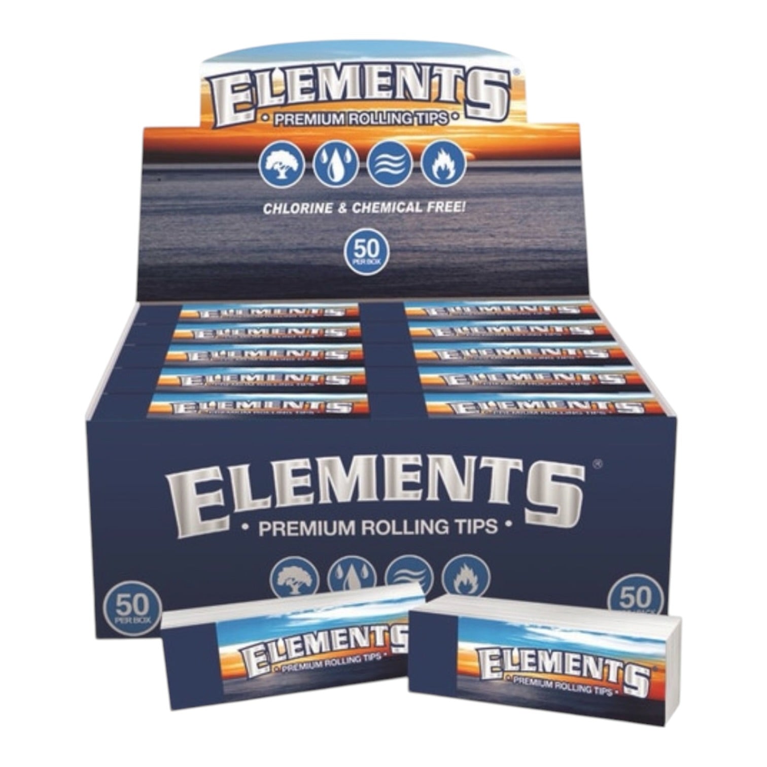 Elements Premium Roll-Up Tips 50ct - 20/Mc