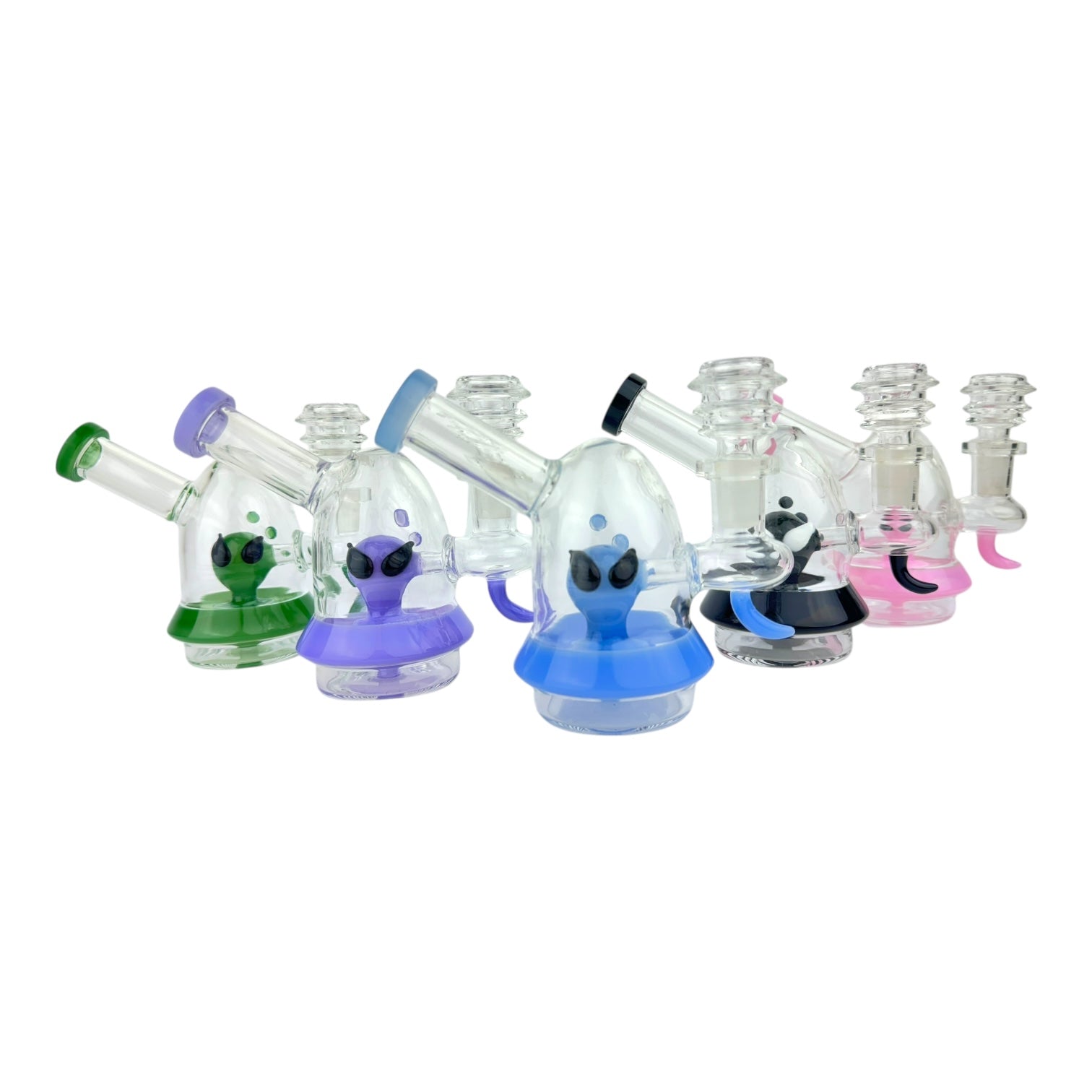 4” Alien Ship Glass Water Pipe (Assorted Colors)
