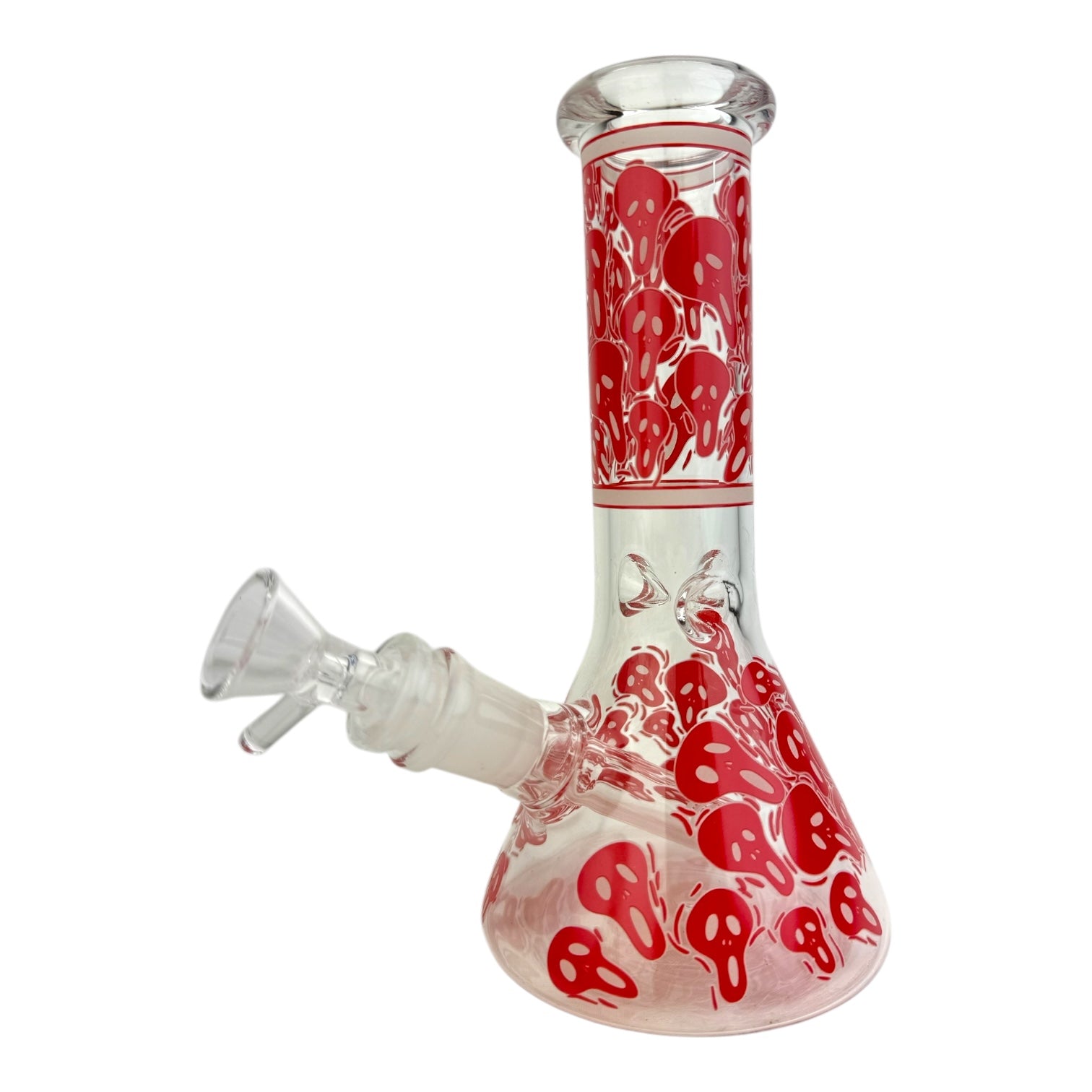 8" Ghost Glow In The Dark Beaker Glass Water Pipe "WP-5141"