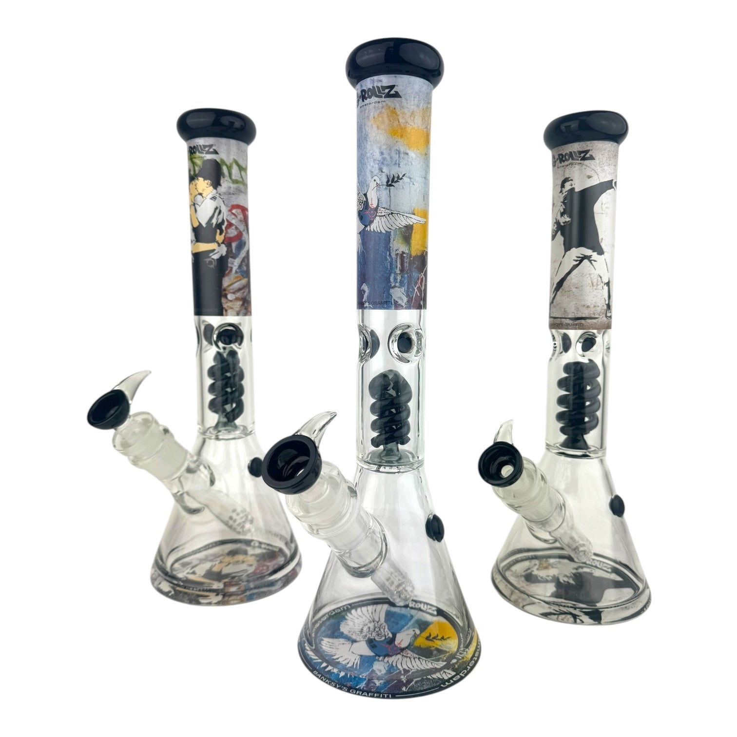 G-Rollz 18" Twist Perc Beaker Glass Water Pipe