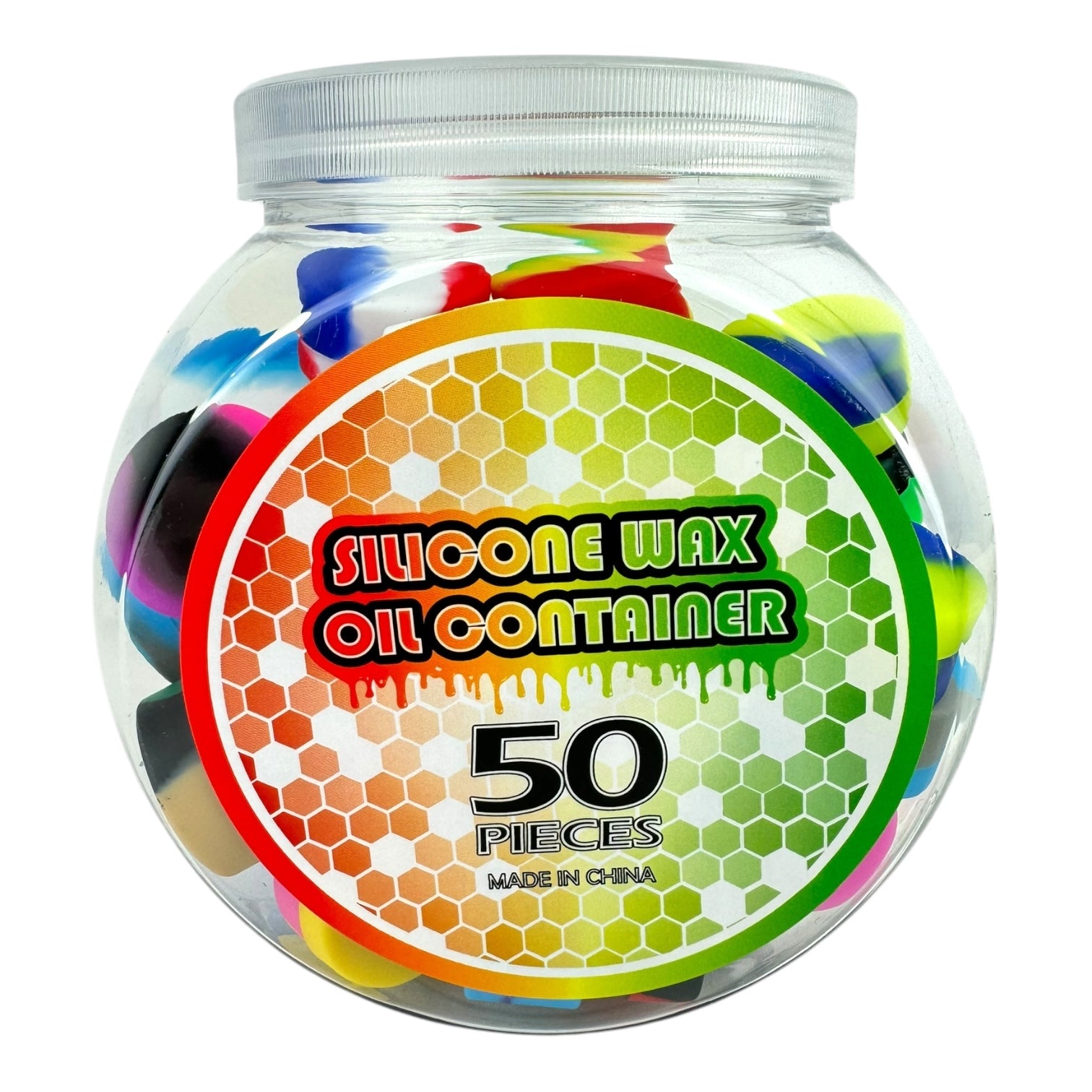 Round Silicone Wax Oil Container 50pc Jar (SJ-05)