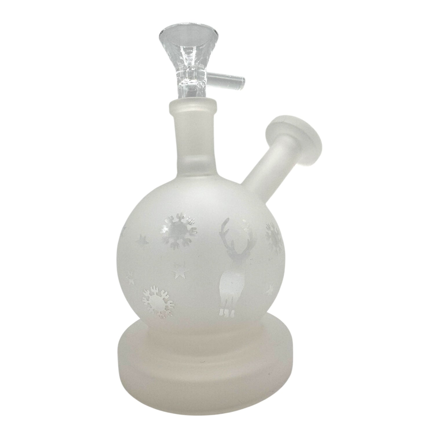 5" Frosted Ball Glass Water Pipe "DA-049BO" (Assorted Designs)