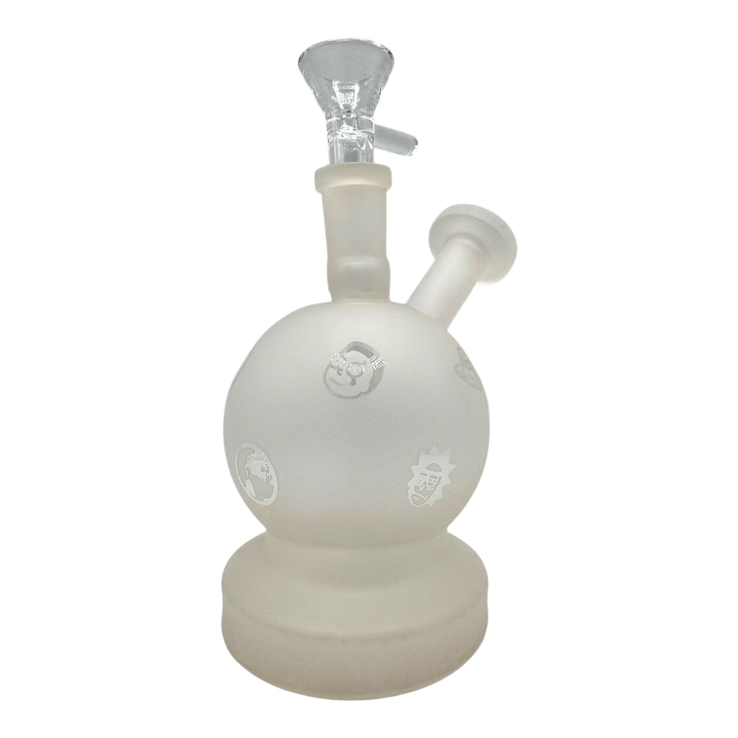 5" Frosted Ball Glass Water Pipe "DA-049BO" (Assorted Designs)