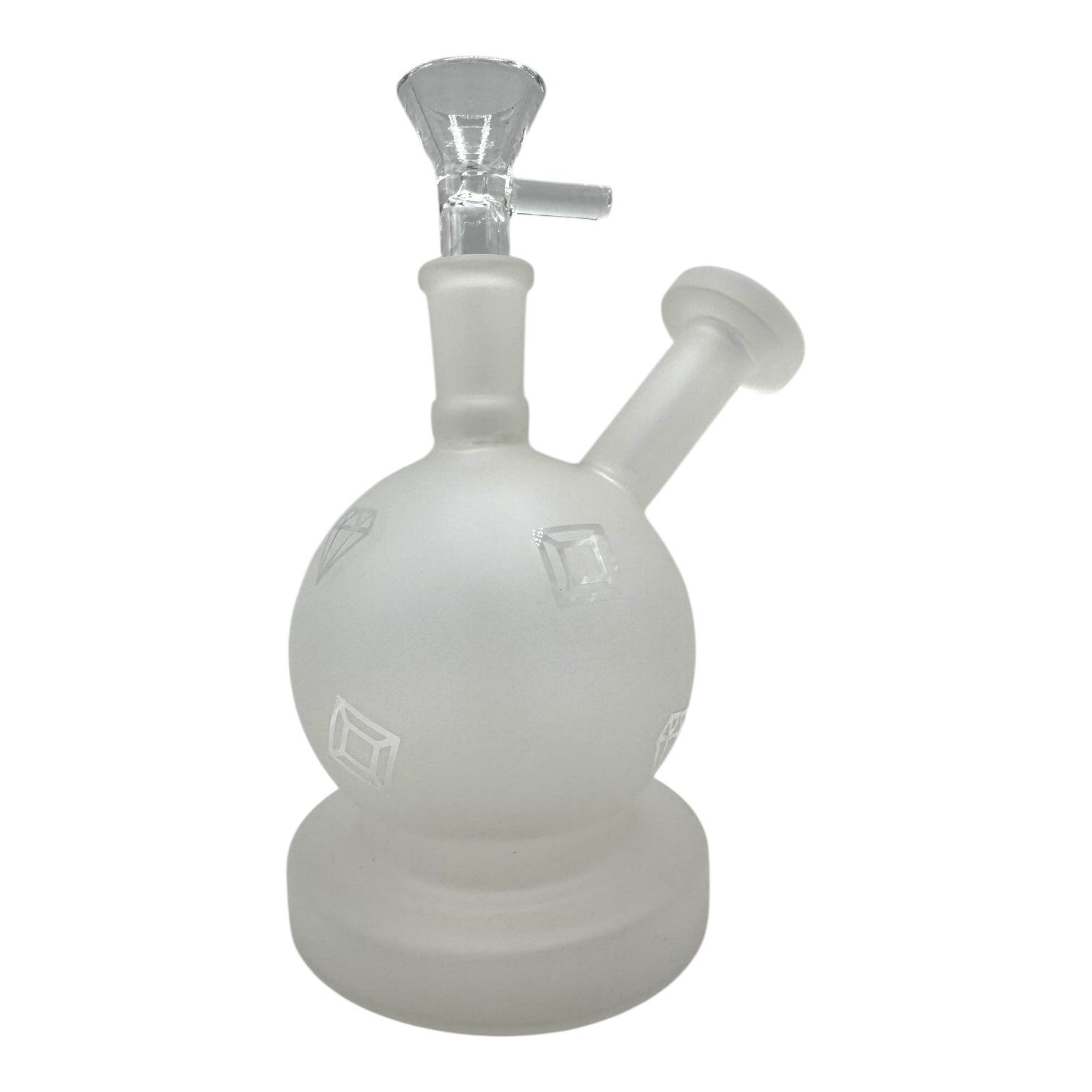 5" Frosted Ball Glass Water Pipe "DA-049BO" (Assorted Designs)