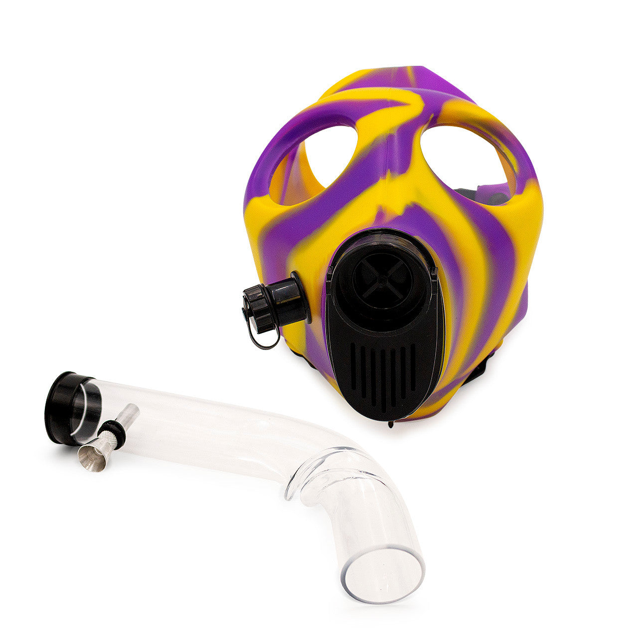 Colored Silicone Gas Mask with Acrylic Water Pipe