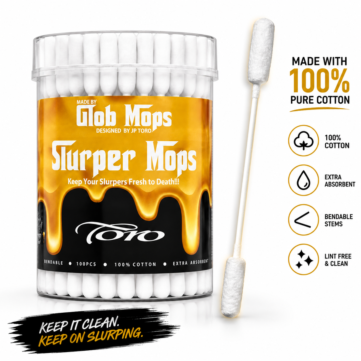 Glob Mops Slurper - 100ct/Jar (6 Pack)