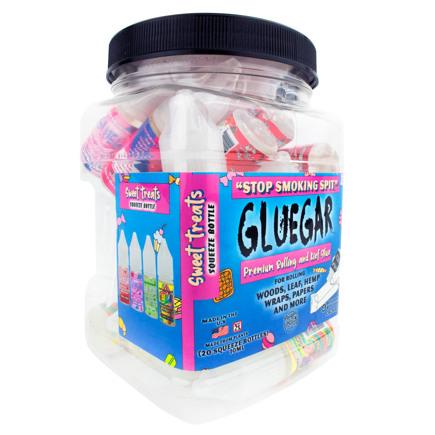 GlueGar - "Sweet Treats" Flavors Squeeze Bottle 10ML (20 Per Jar)